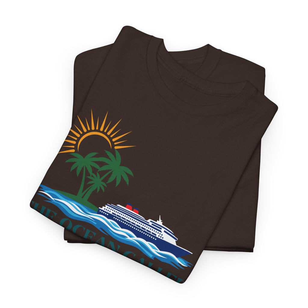 Ocean Called Tee — "The Ocean Called and I Must to Go" Tropical Beach T-Shirt