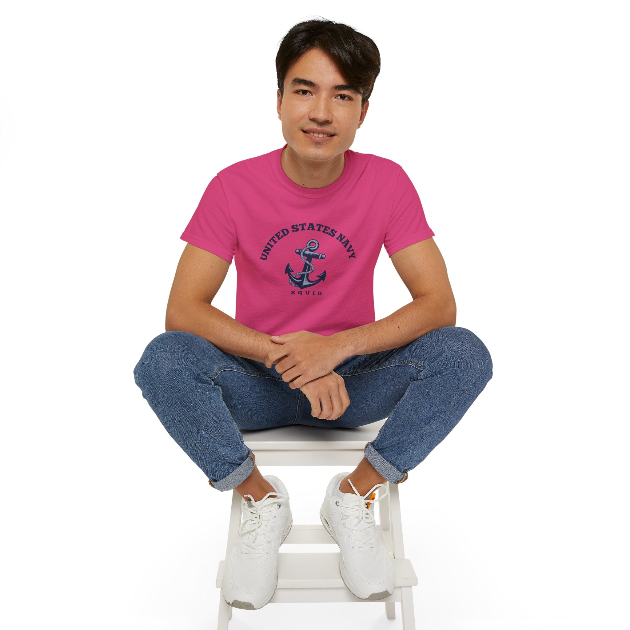 United States Navy Anchor Tee — "Squid" Graphic Cotton T-Shirt