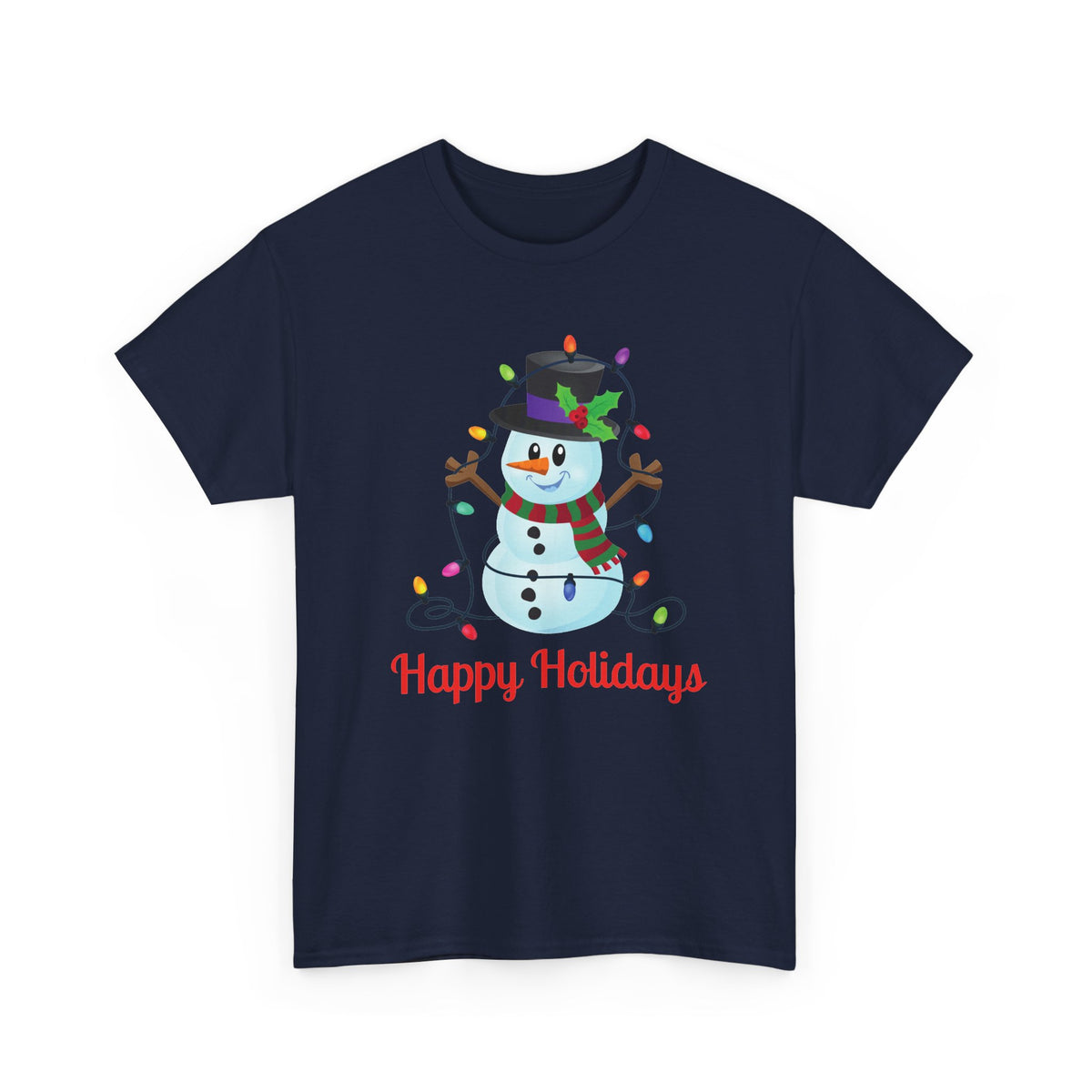 Happy Holidays Snowman Christmas T-Shirt