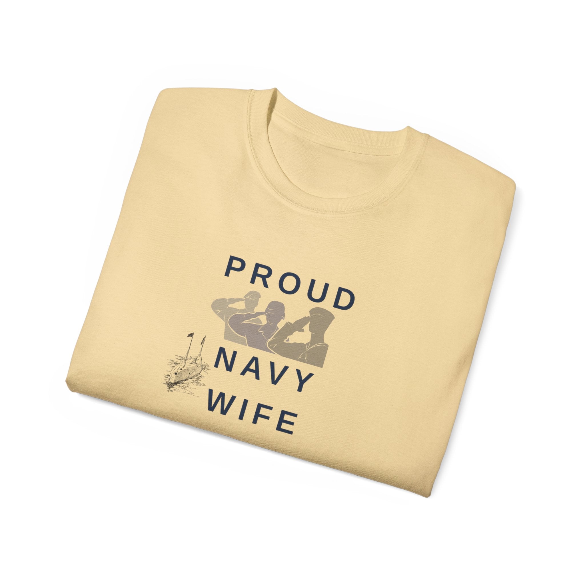 Proud Navy Wife T‑Shirt — Military Spouse Support Tee