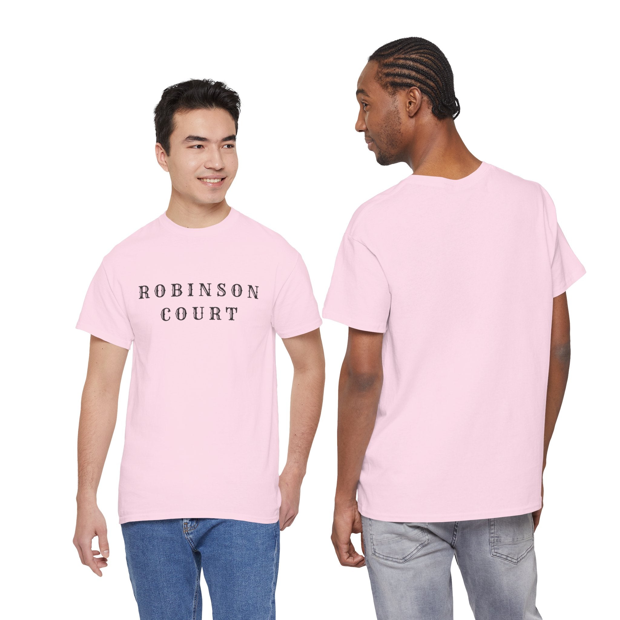 Robinson Court T-Shirt — Minimal Vintage Text Streetwear Tee