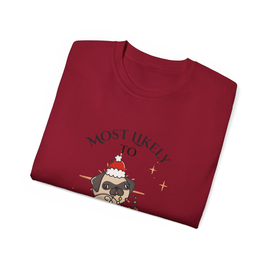 Most Likely to Eat All the Pumpkin Pie Funny Holiday Tee, Gift for Dog Lovers, Cute Pet Shirt, Thanksgiving Humor