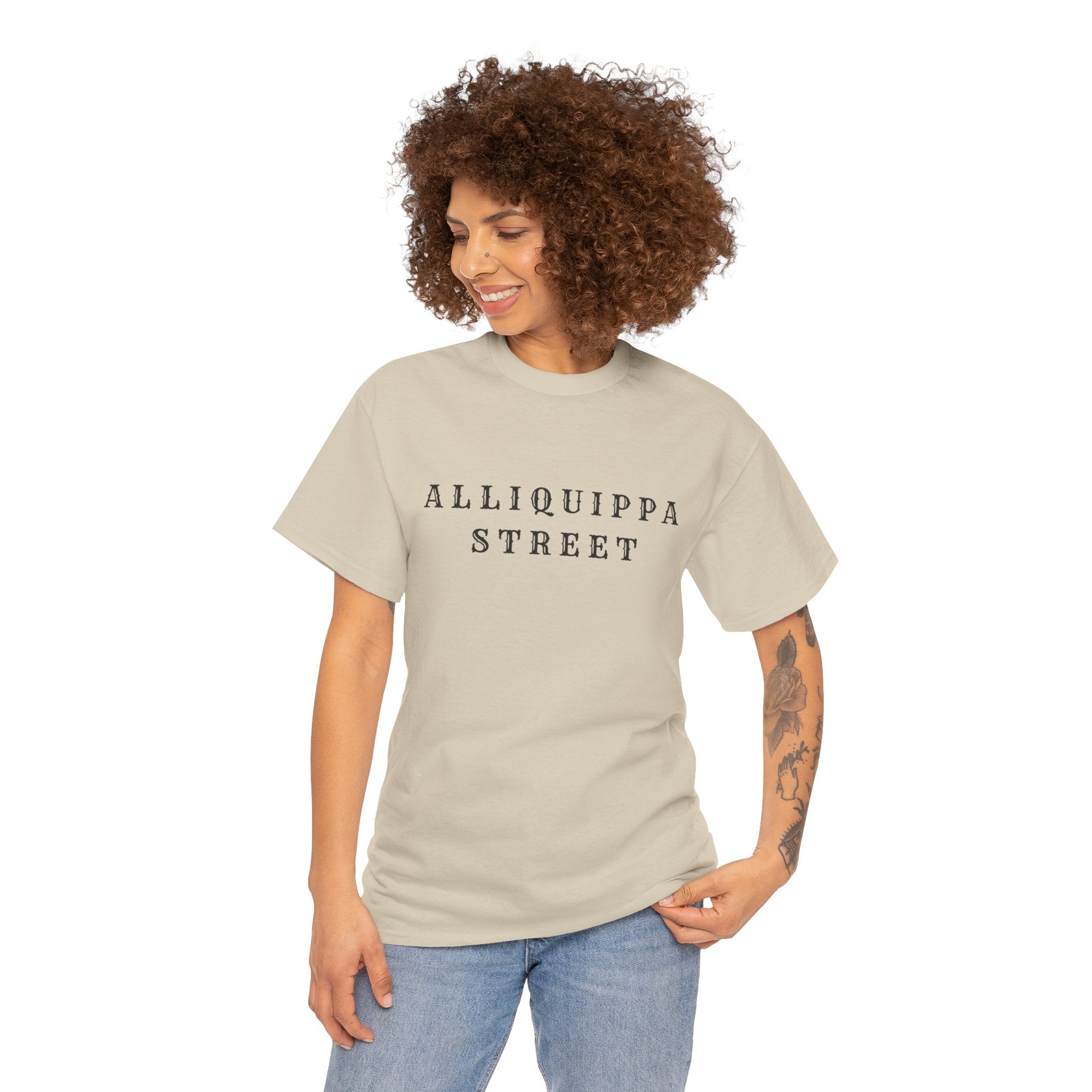 Alliquippa Street Tee - Minimalist Street Name Graphic T-Shirt
