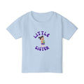 Little Sister Toddler T-Shirt — Cute Cartoon Sibling Shirt for New Sisters