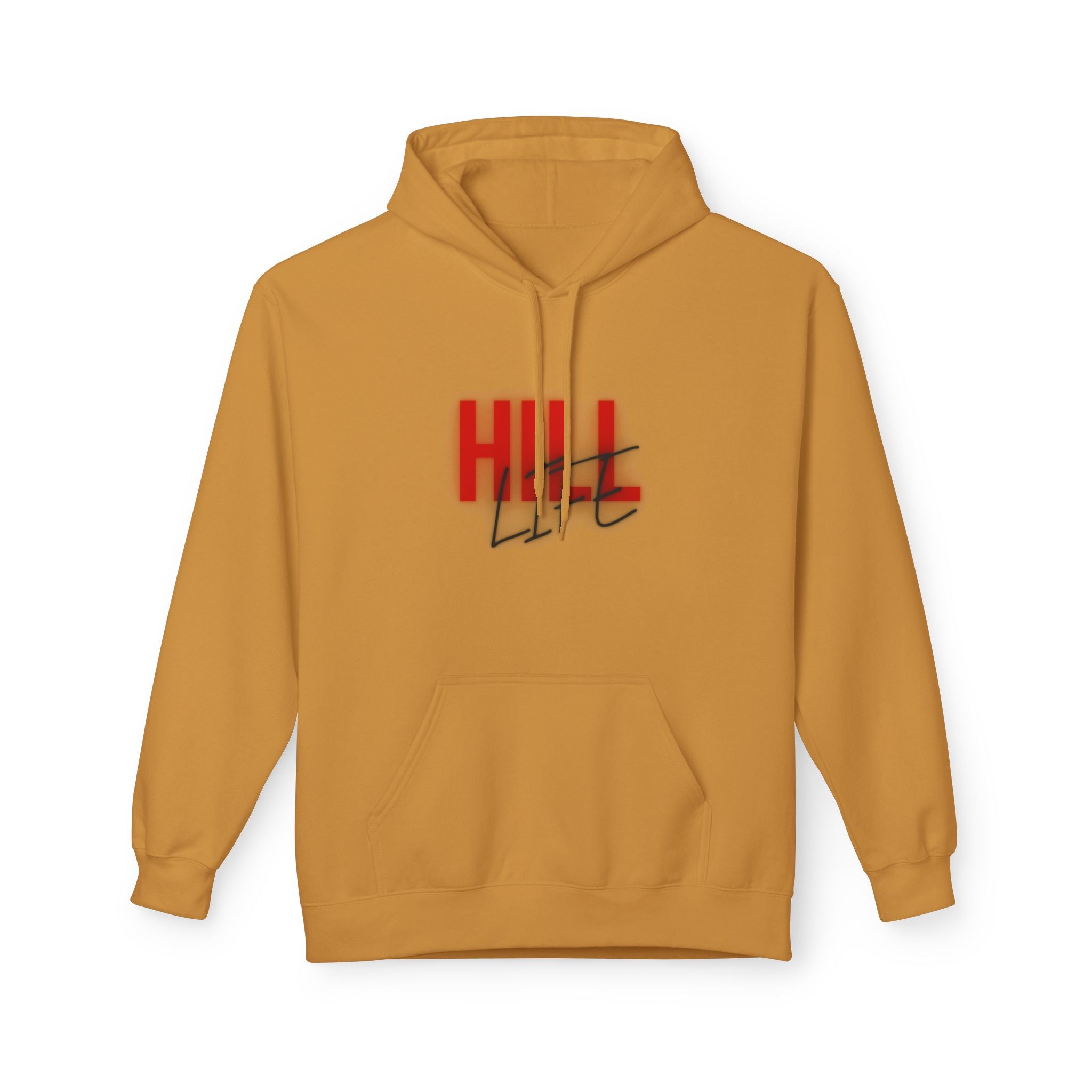 Hill Life Hoodie — # Red Script Pullover