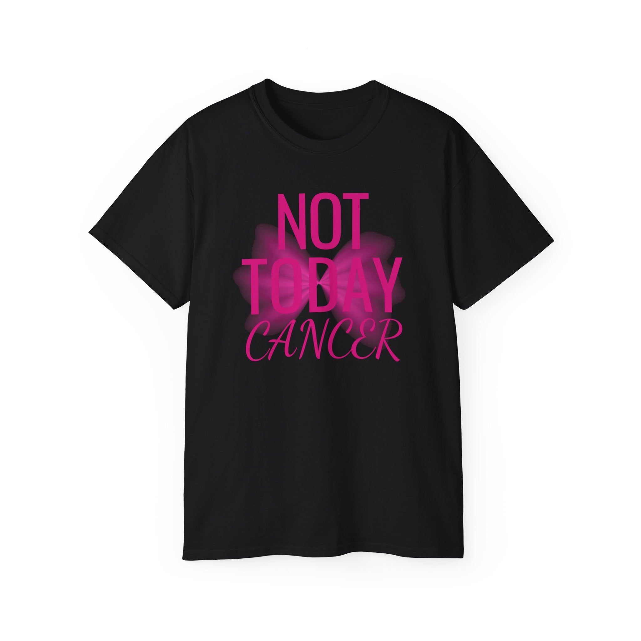 Not Today Cancer T-Shirt — Inspirational Cancer Awareness Tee with Pink Ribbon