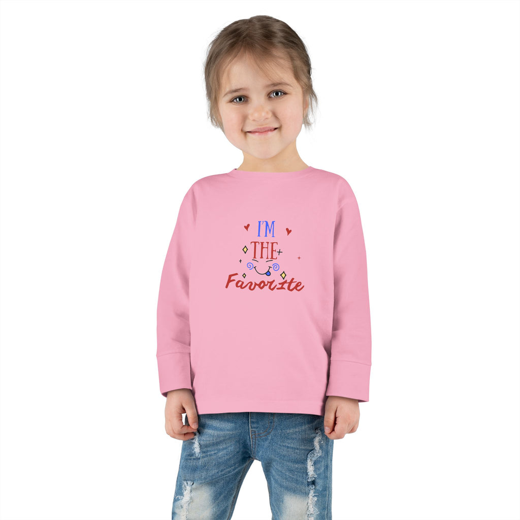 Toddler Long Sleeve Tee — "I'm the Favorite" Patriotic Baby Shirt
