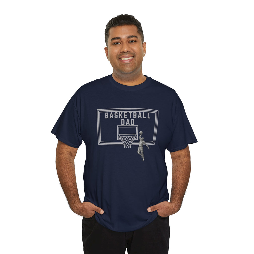 Basketball Dad T-Shirt — Basketball Hoop Graphic Tee for Proud Fathers
