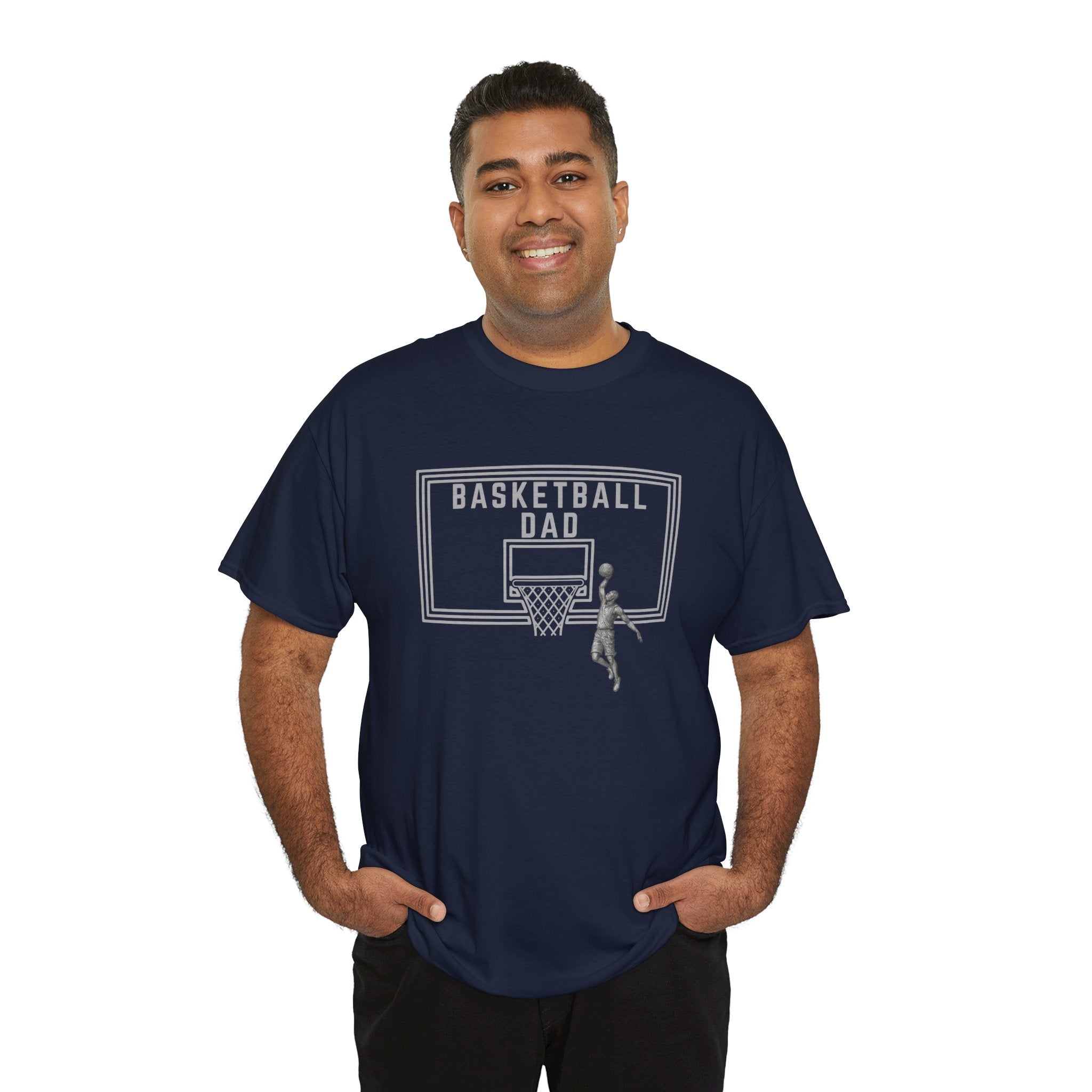 Basketball Dad T-Shirt — Basketball Hoop Graphic Tee for Proud Fathers
