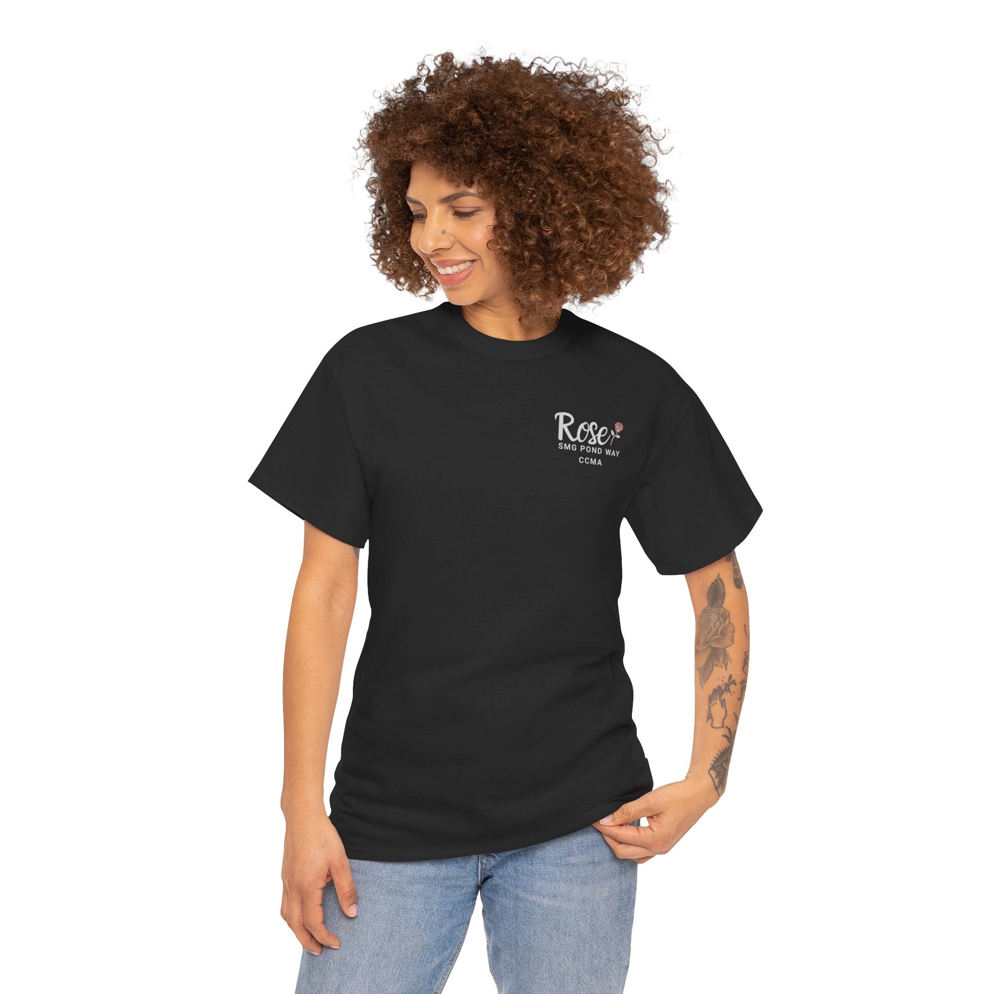 Rose Logo Work Tee with a Rose