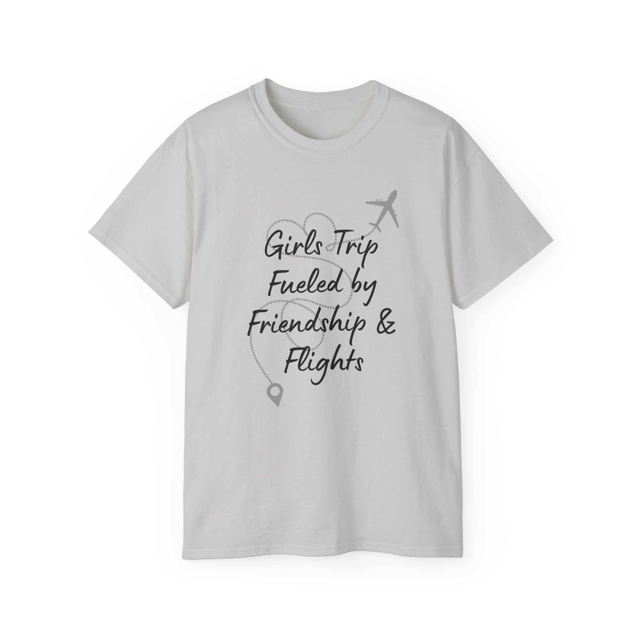 Girls Trip Tee — "Girls Trip Fueled by Friendship & Flights" Travel Shirt