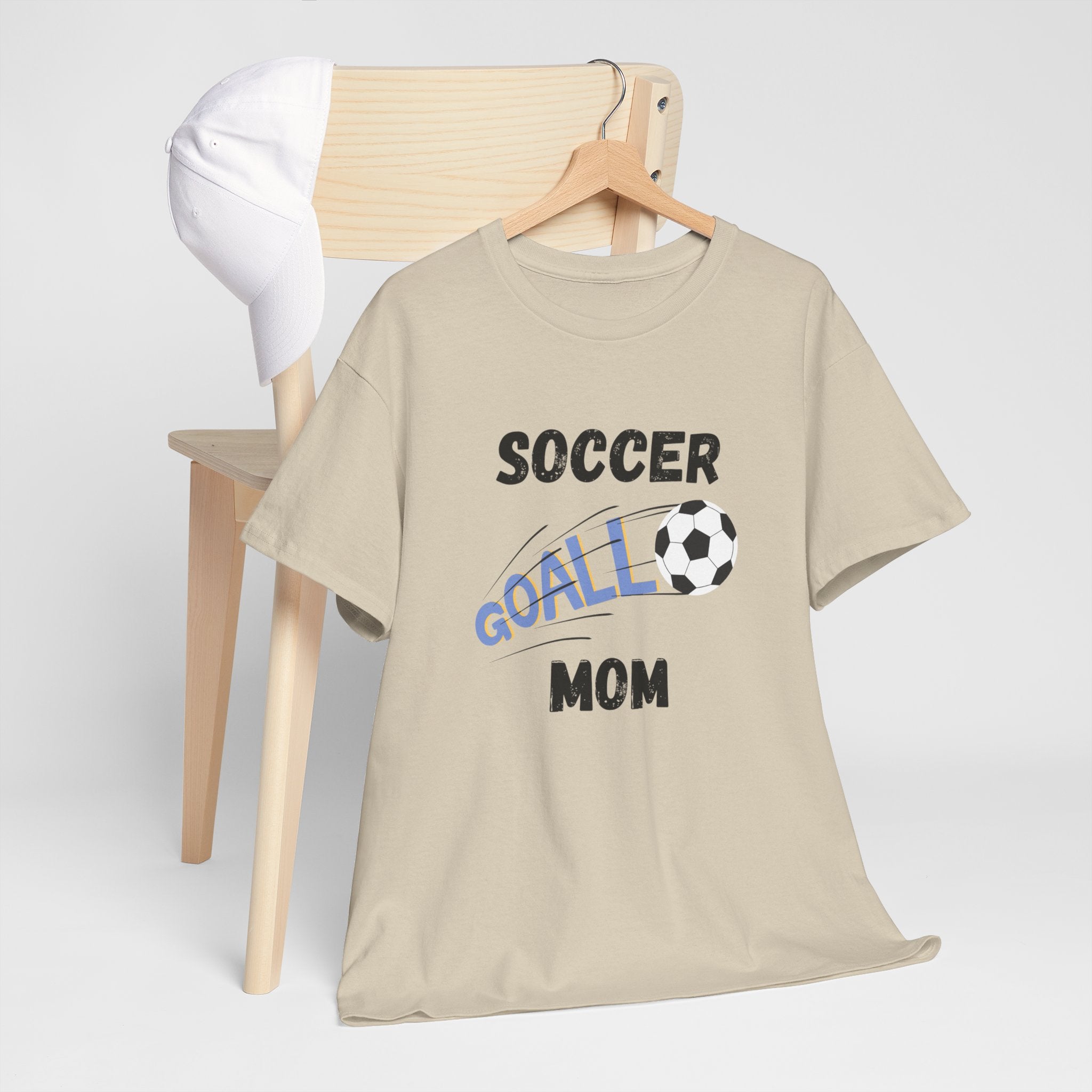 Soccer Mom T‑Shirt — 'Soccer Goal!' Graphic Tee with Soccer Ball