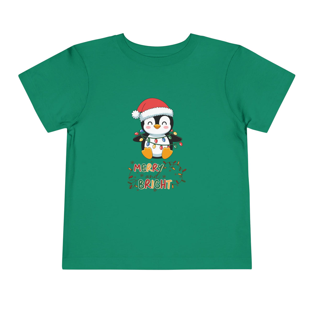 Merry & Bright Penguin Christmas Toddler Tee