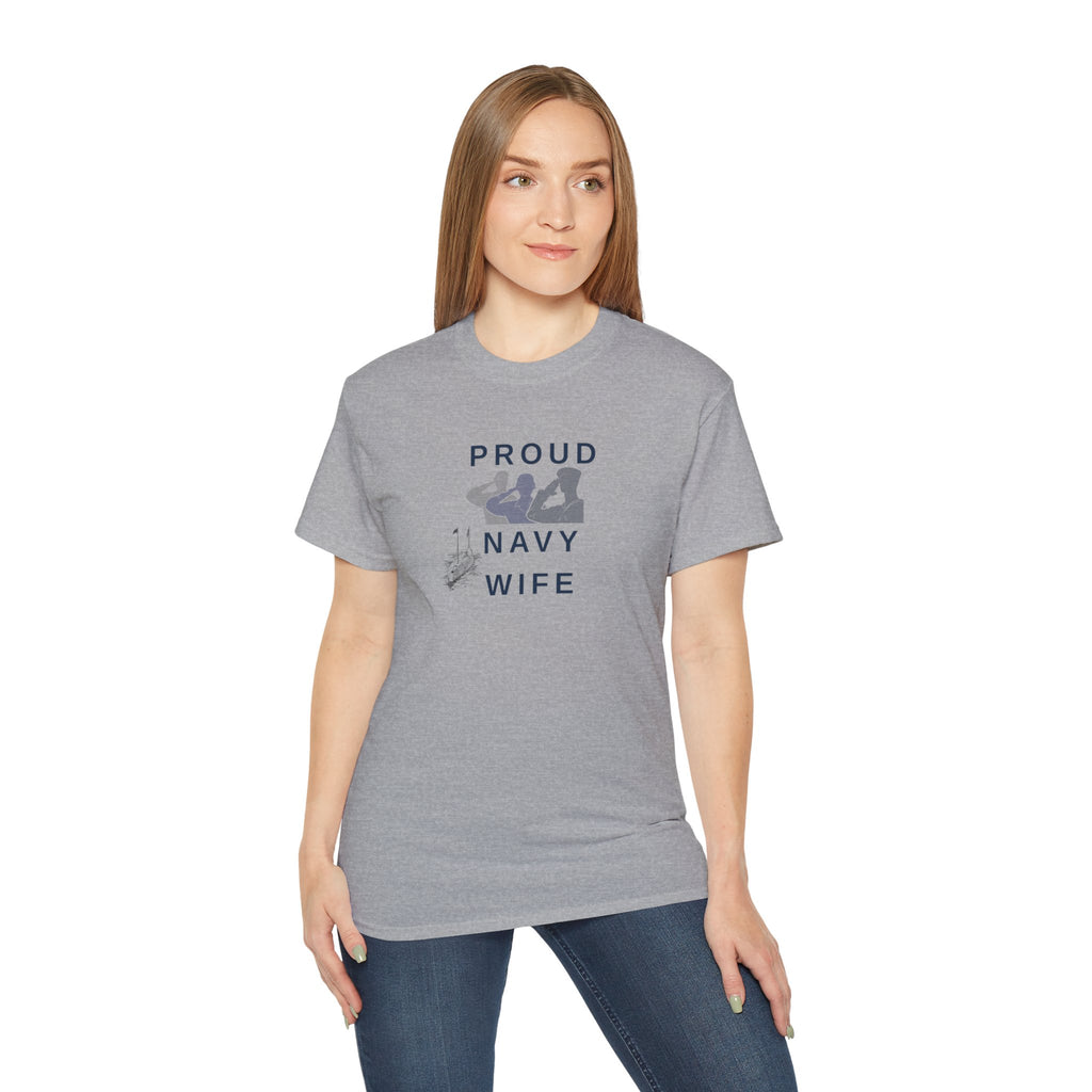 Proud Navy Wife T‑Shirt — Military Spouse Support Tee