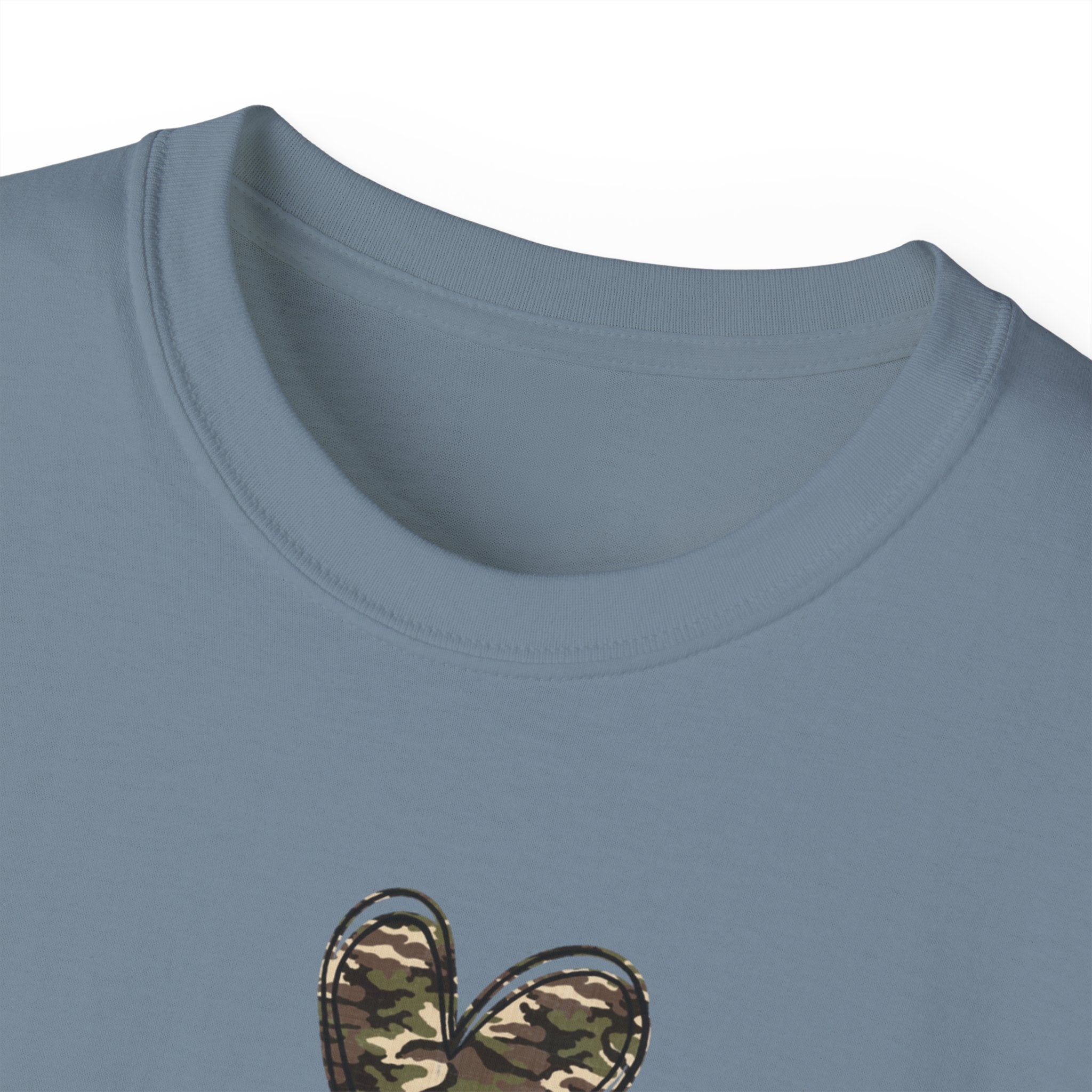 Proud Marine Wife T-Shirt — Camouflage Heart & Marine Family Tee