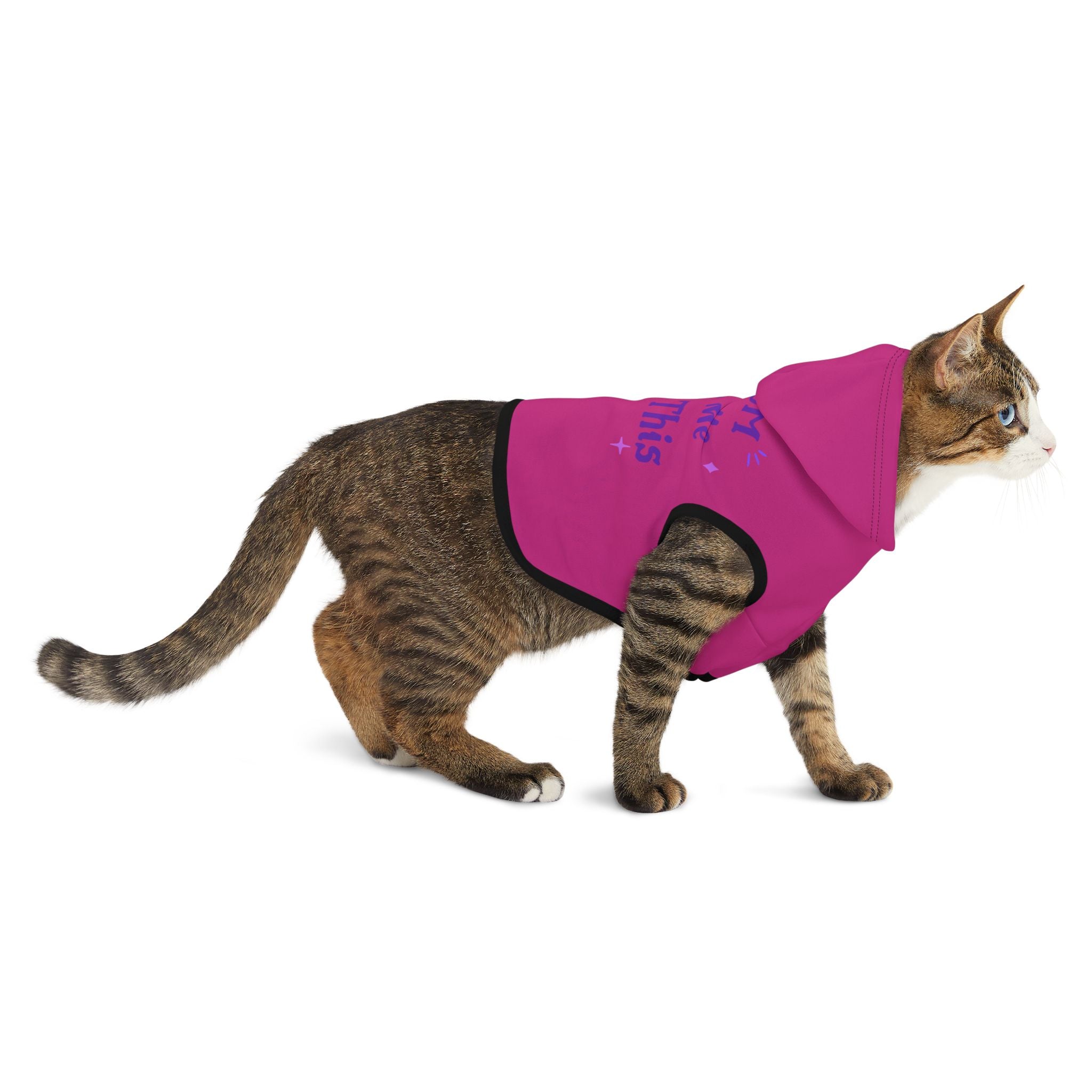 Pet Hoodie — "Mom Made Me Wear This" Cute Pink Dog Hoodie