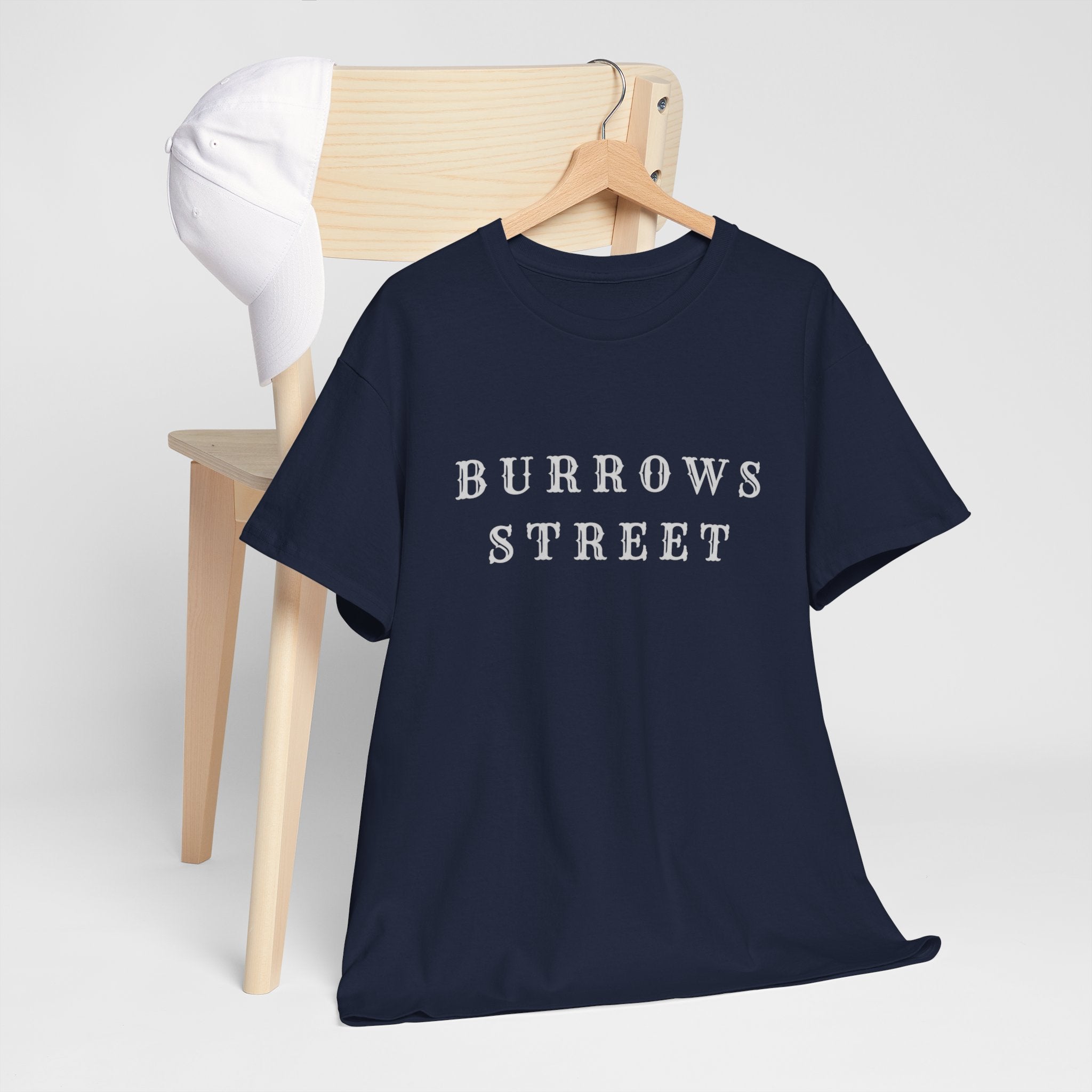 Burrows Street T-Shirt — Minimal Vintage Street Name Tee