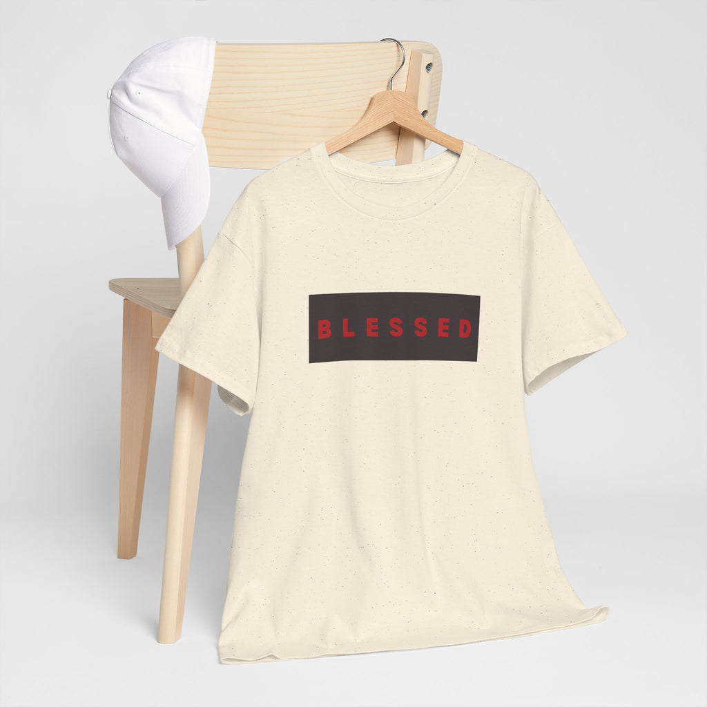 Blessed Box Logo T-Shirt — Minimal Christian Faith Tee
