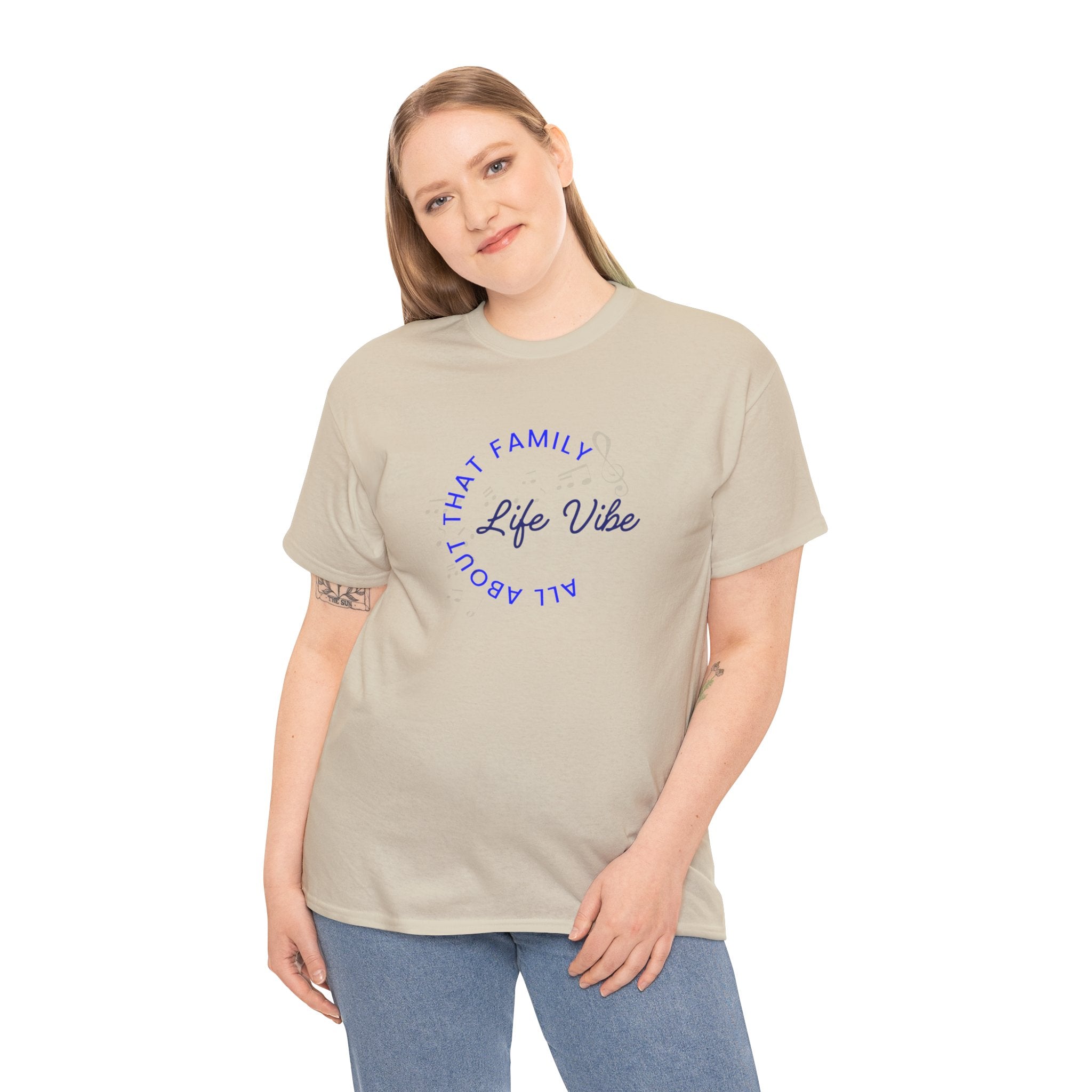 "All About My Family" Life Vibe T-Shirt —Minimal Circle Graphic Tee