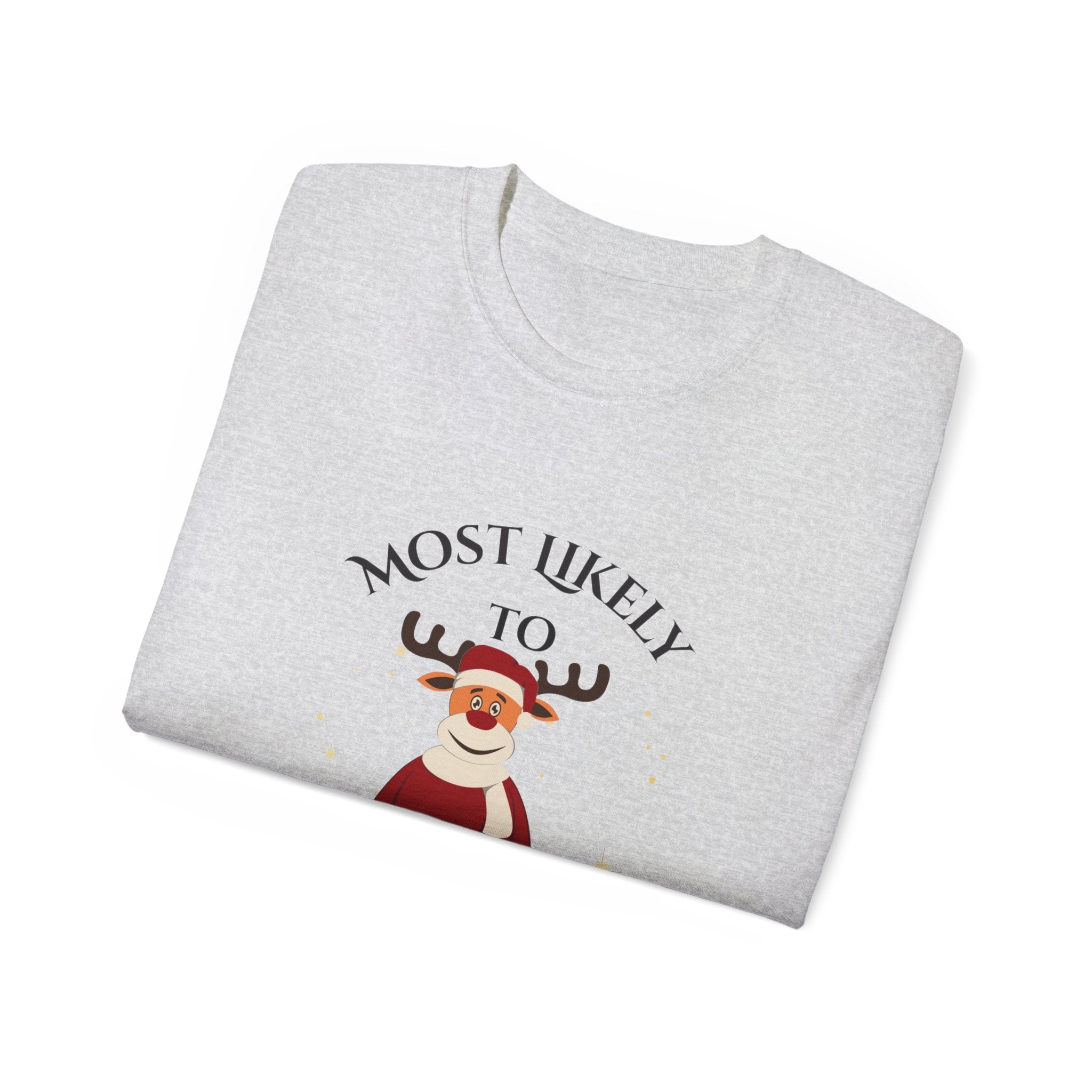 Funny Christmas Tee - Most Likely to Pee on the Tree, Holiday Gift, Unisex Tee, Humor Shirt, Fall Festivities, Family Gathering
