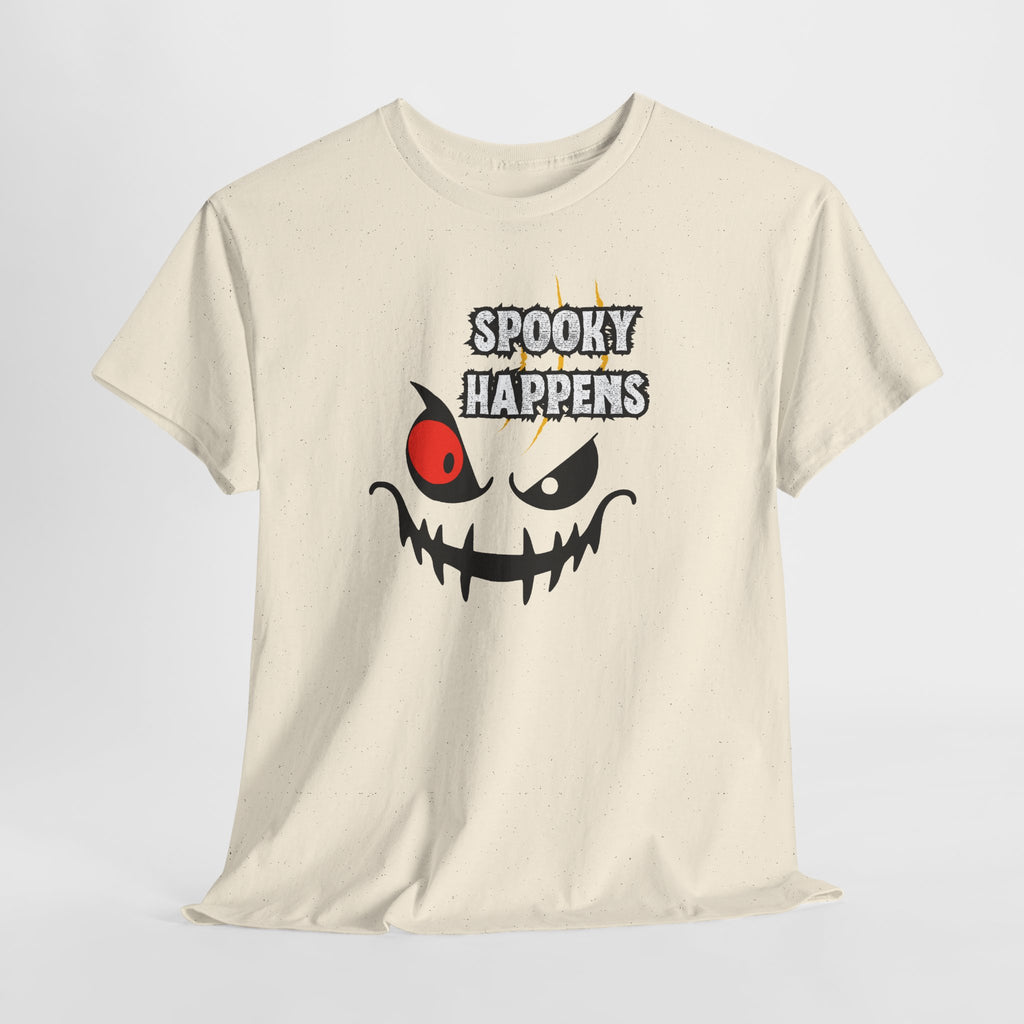 Spooky Happens Halloween T-Shirt — Creepy Jack-O'-Lantern Face Tee