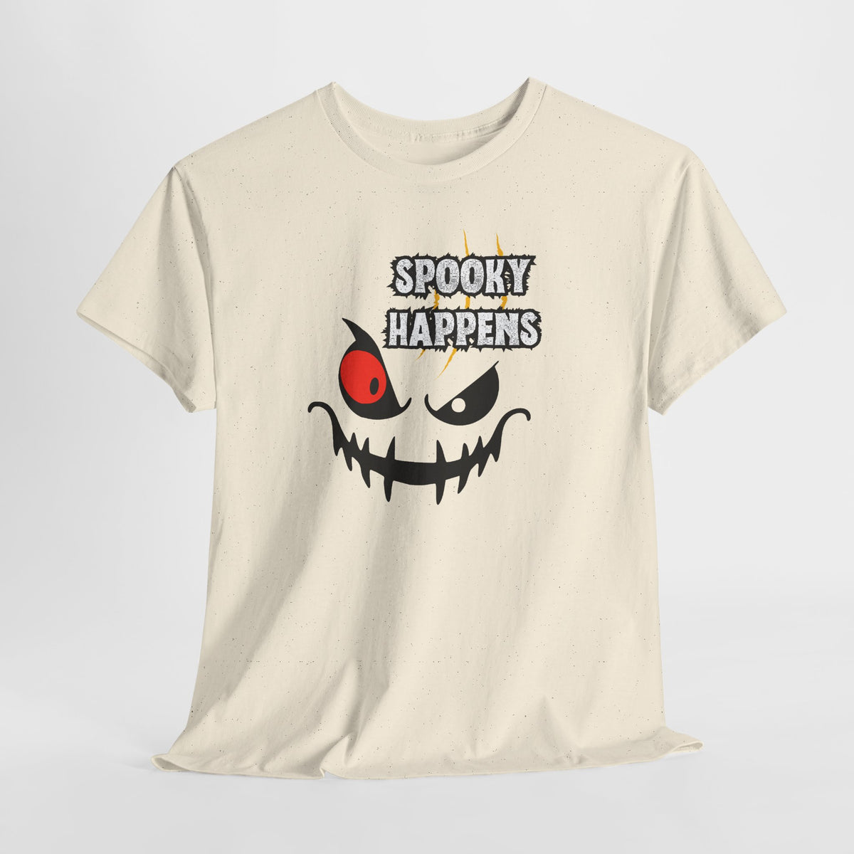 Spooky Happens Halloween T-Shirt — Creepy Jack-O'-Lantern Face Tee