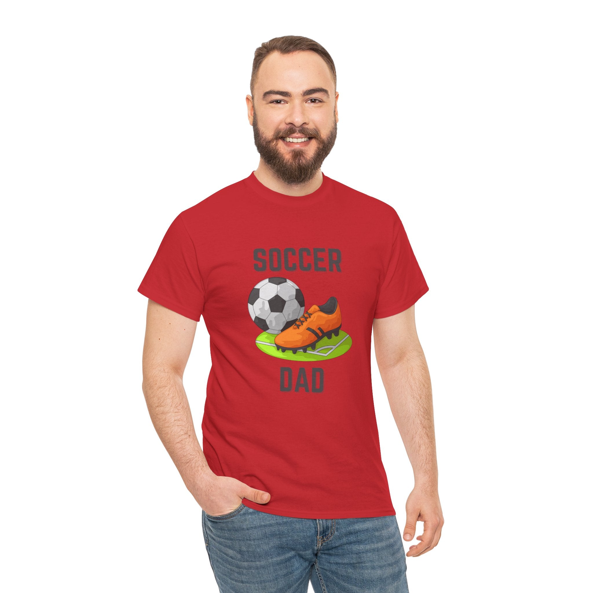 Soccer Dad T-Shirt – Graphic Soccer Ball & Cleat Tee, Father’s Day Gift
