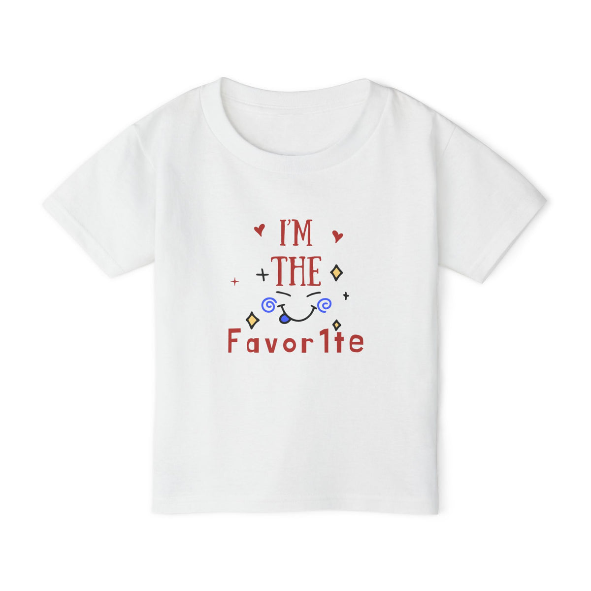 Toddler T‑Shirt — "I'm the Favorite" Playful Kids Tee (Cute Hearts & Script)