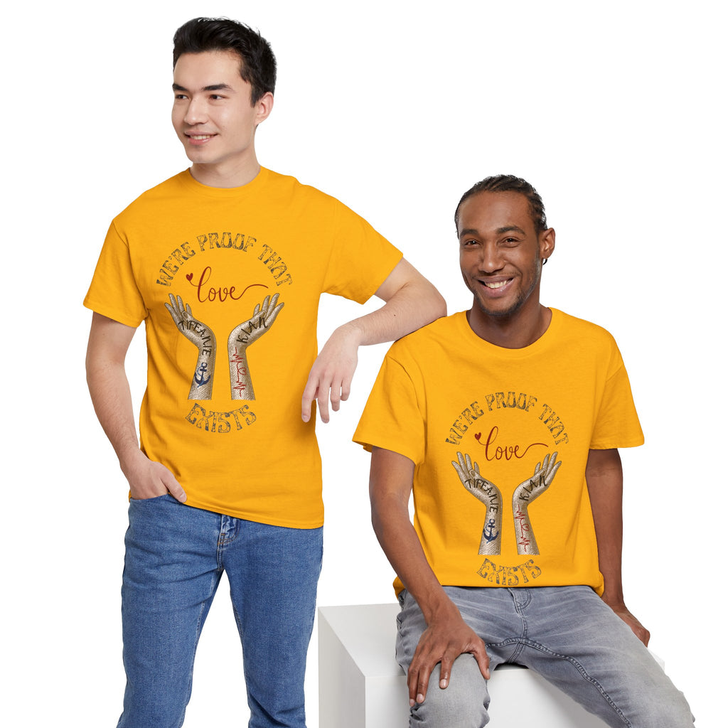 Love Wins Tattoo Hands T‑Shirt – "We're Proof That Love Exists" Couples Goal Pride Tee