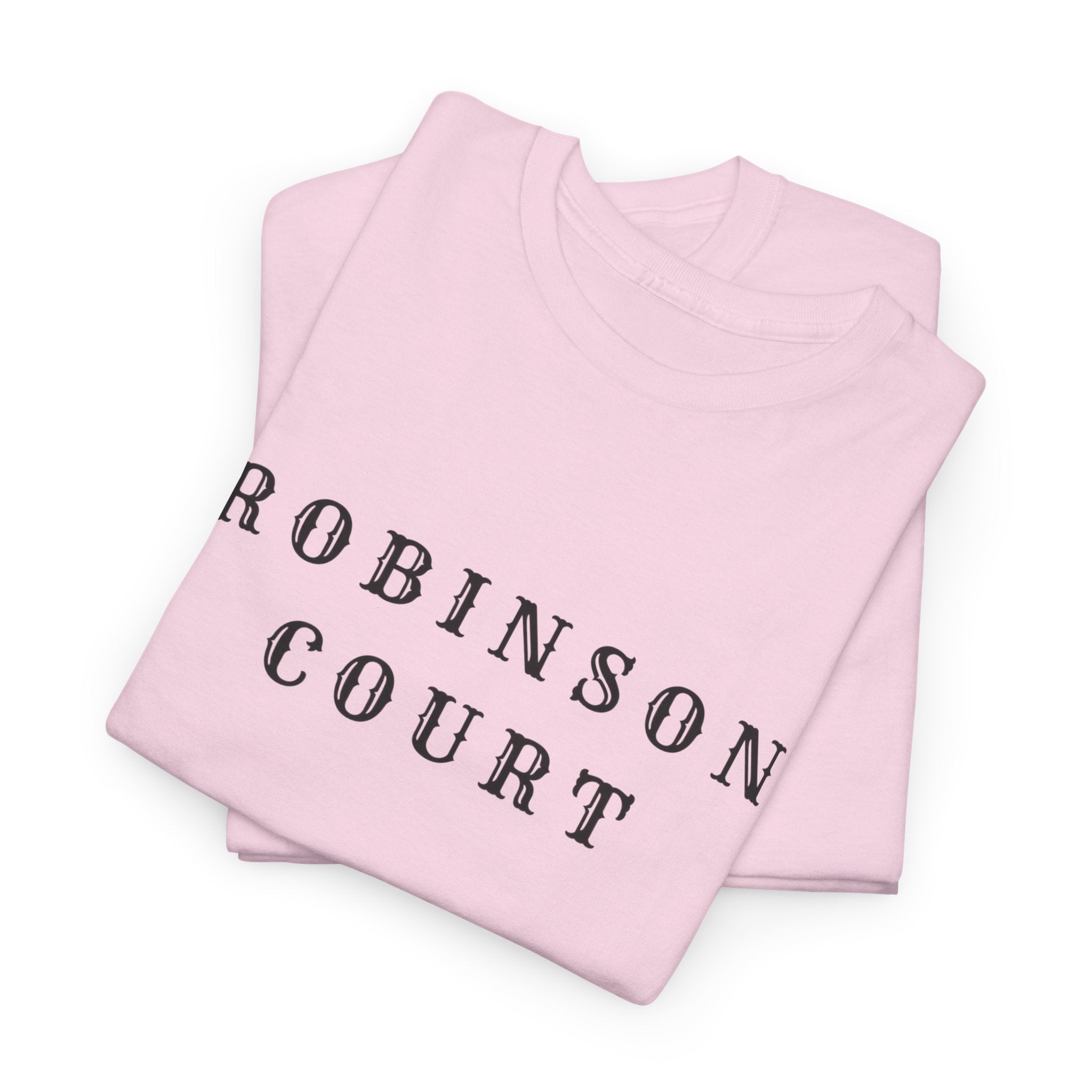 Robinson Court T-Shirt — Minimal Vintage Text Streetwear Tee