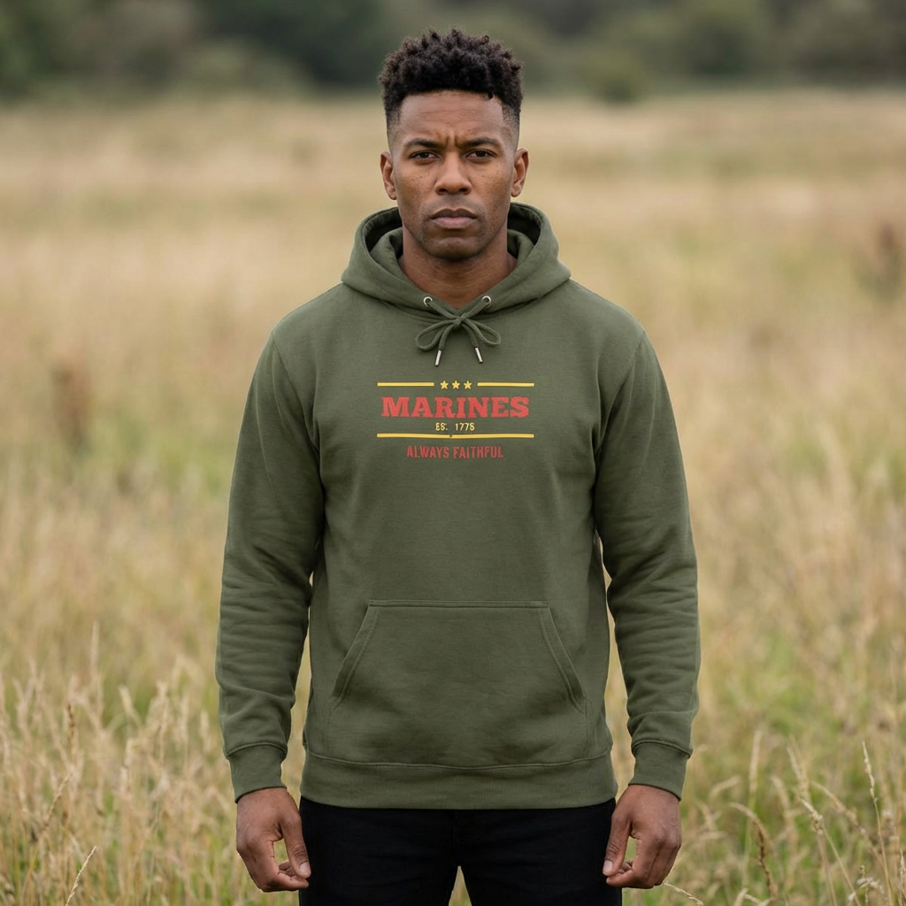 Marines "Always Faithful" Hoodie – Military Veteran Tribute Pullover