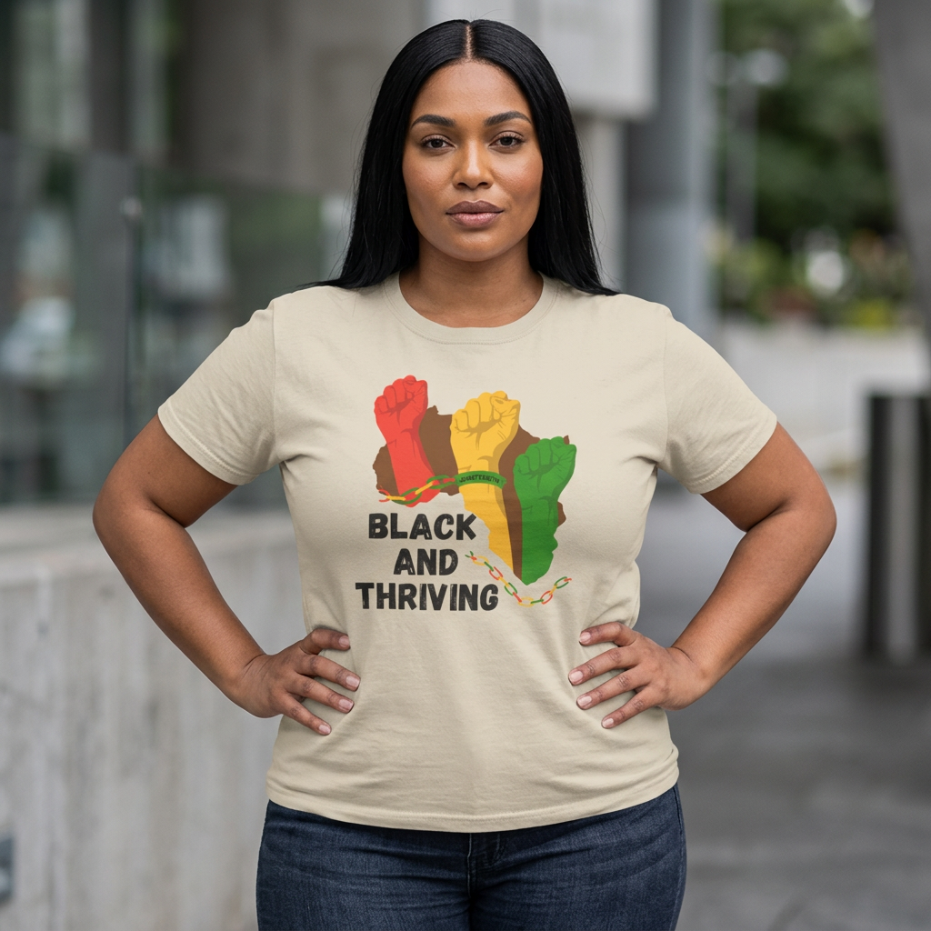 Juneteenth 'Black and Thriving, No Apologies' Tee