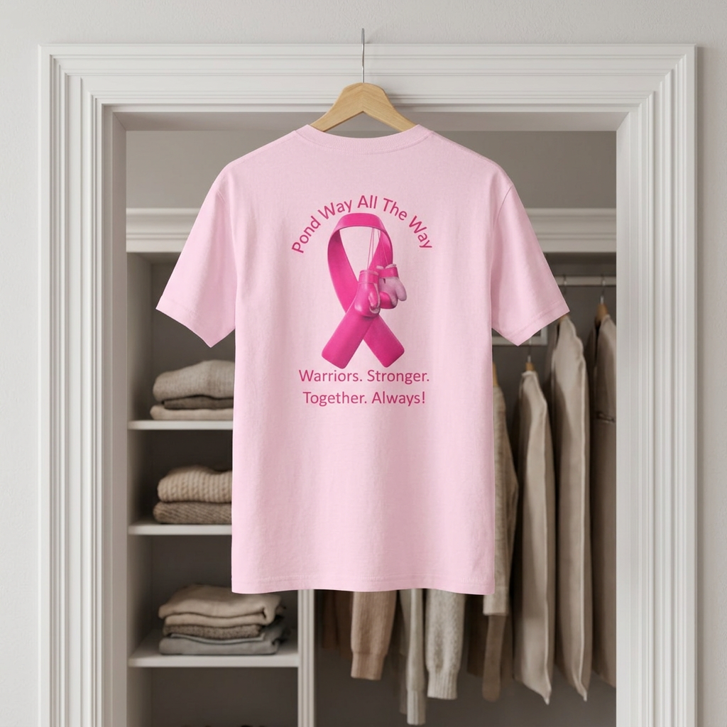 Breast Cancer Awareness Tee — “Our Fight Is Her Fight” Pink Ribbon Support Shirt