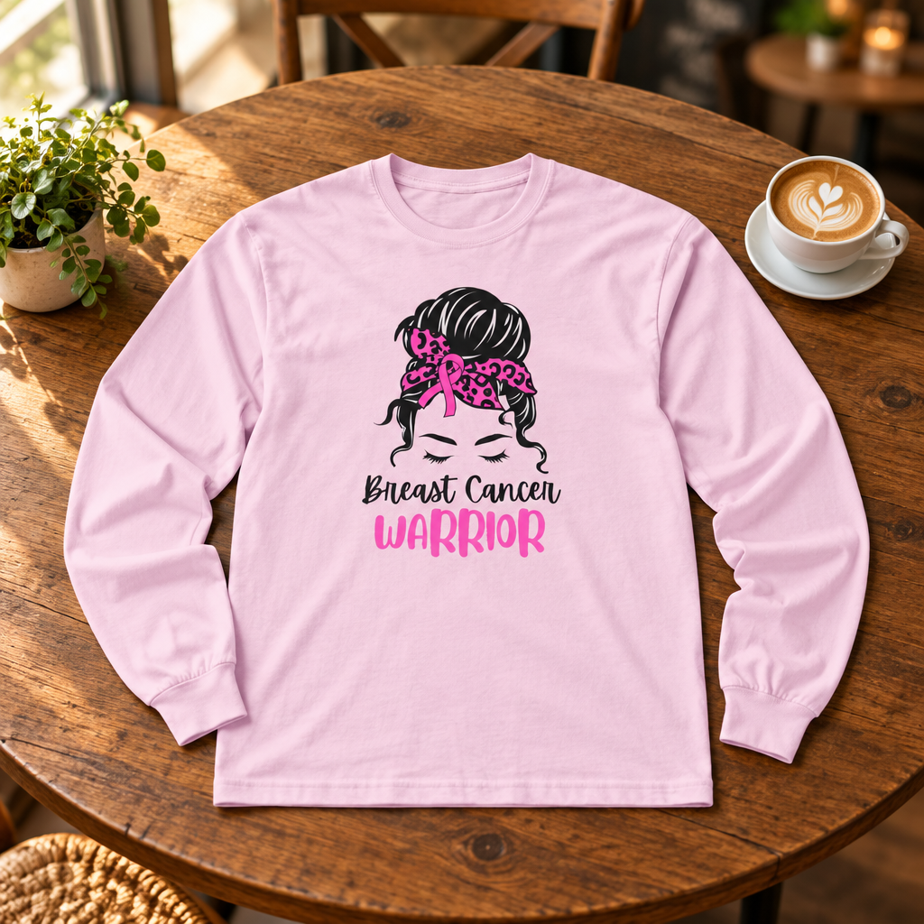 Breast Cancer Warrior Long Sleeve Tee