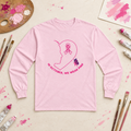 Breast Cancer Awareness Long Sleeve Tee — “In October, We Wear Pink”