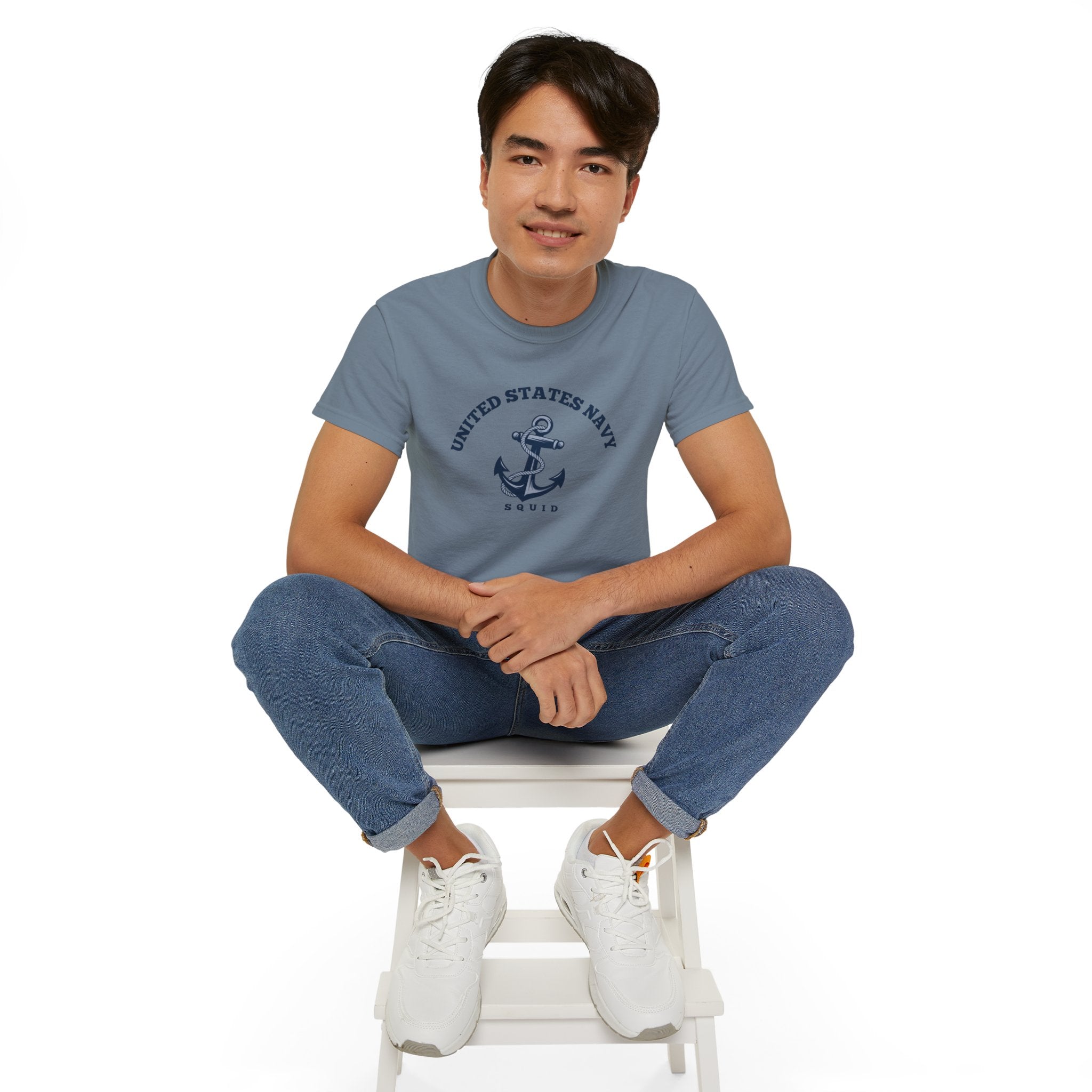 United States Navy Anchor Tee — "Squid" Graphic Cotton T-Shirt