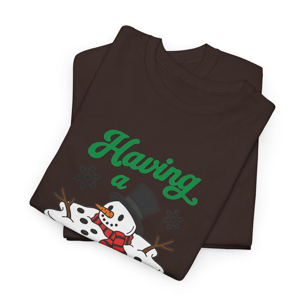 Having a Meltdown Snowman Christmas T-Shirt