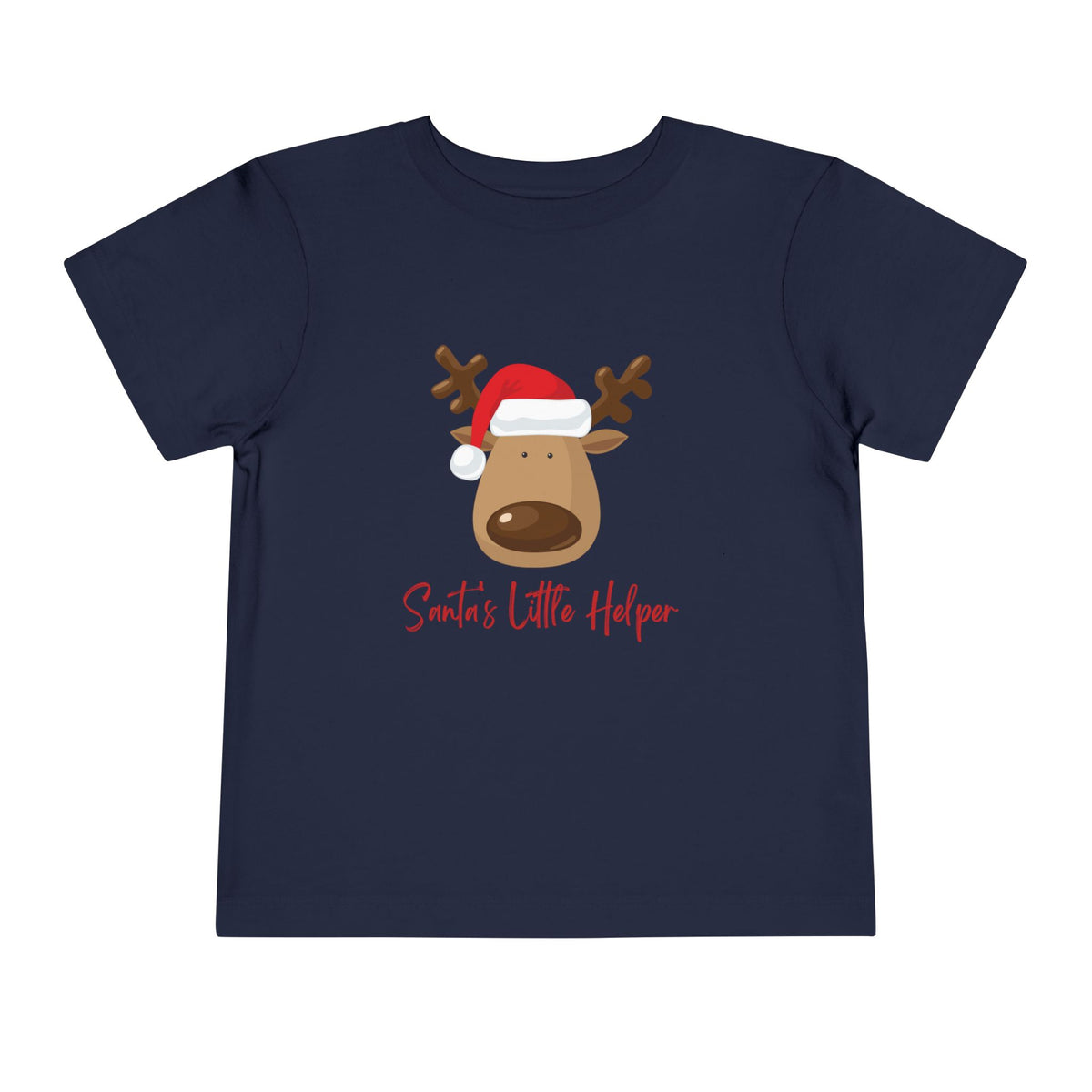 Santa’s Little Helper Reindeer Toddler Short Sleeve Tee