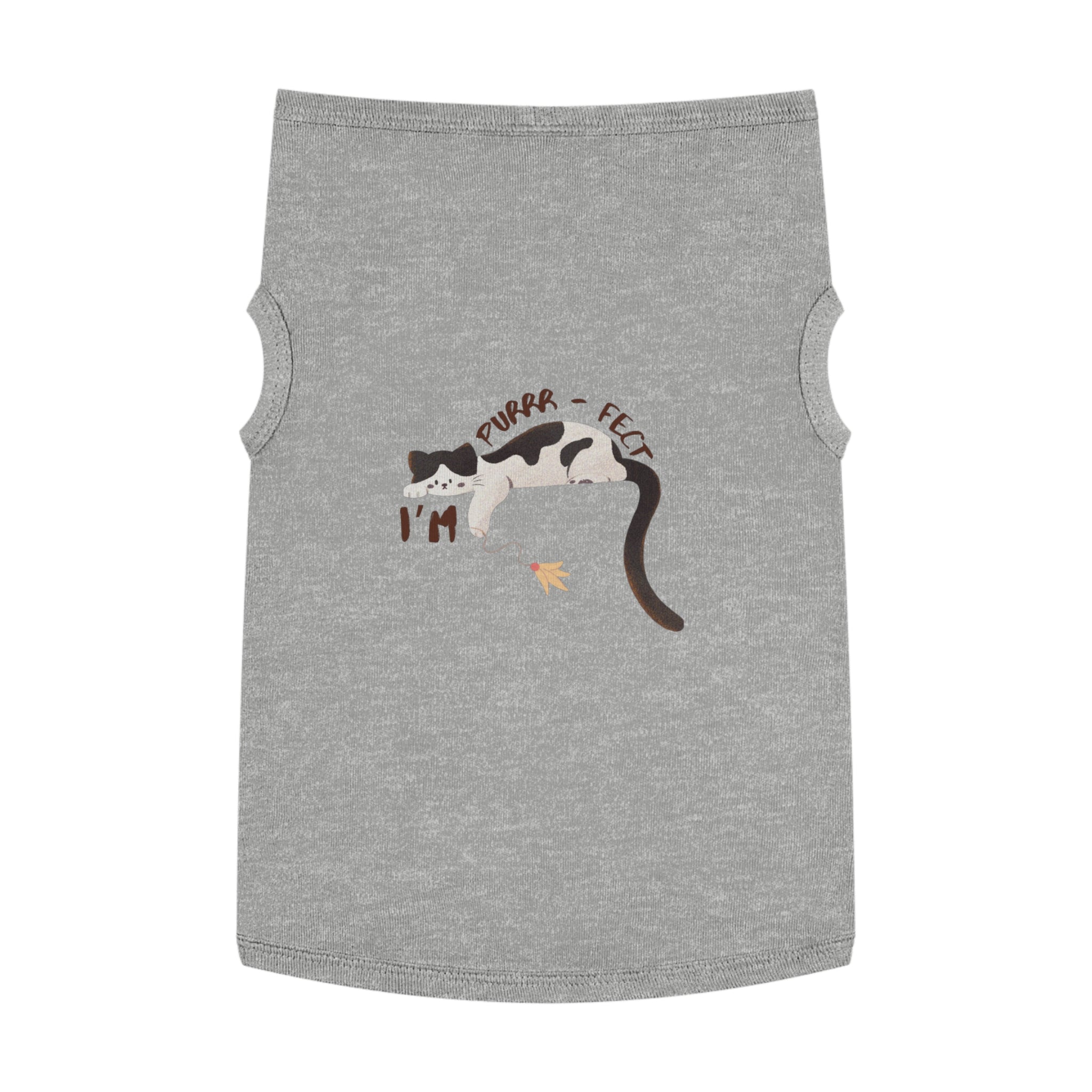 Cat Pet Tank Top - "Purr-fect" Sleeping Cat Design