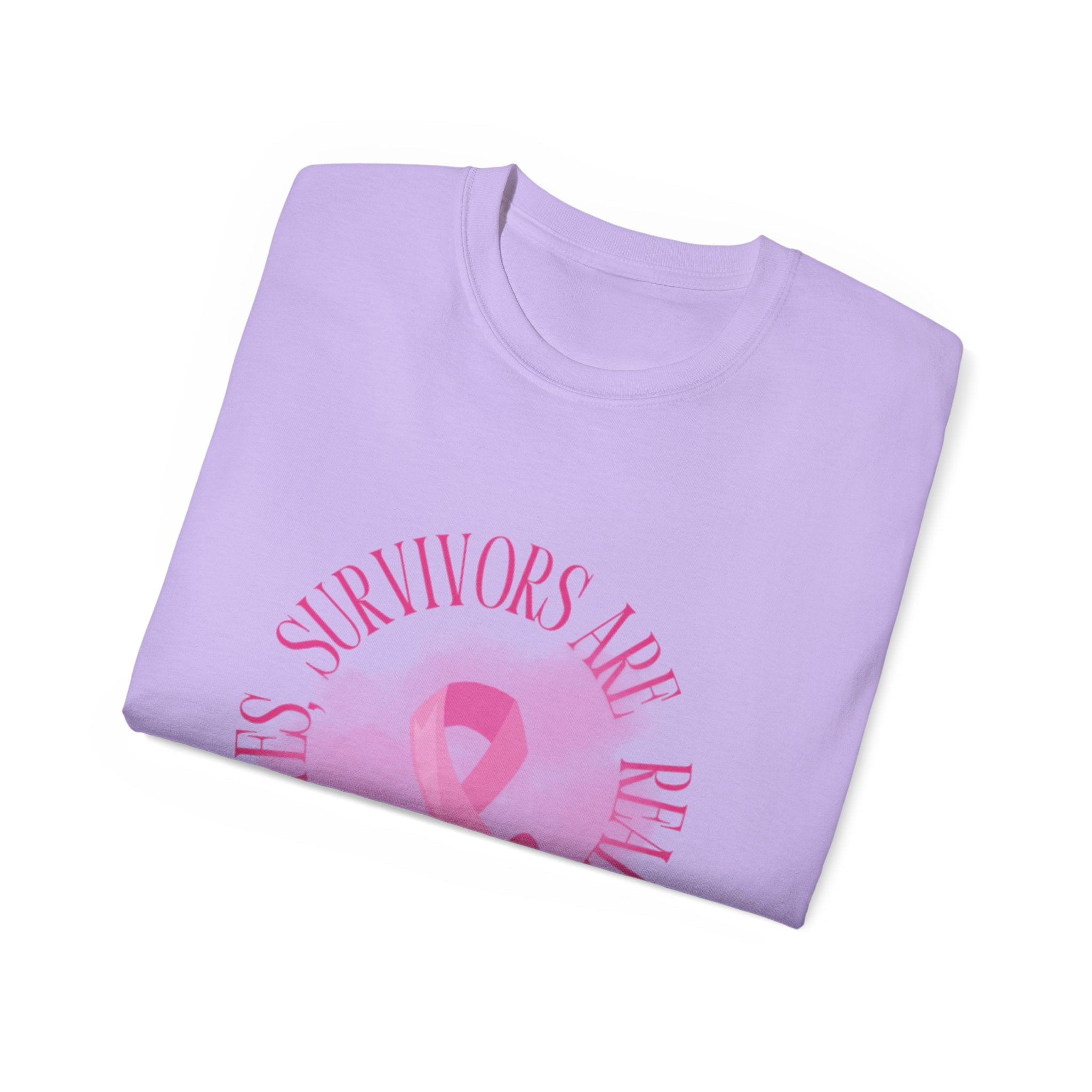 Breast Cancer Survivors Are Real T-Shirt — Pink Ribbon Boxing Gloves Tee