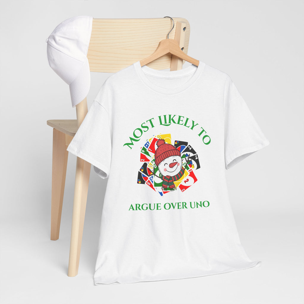 Most Likely to Argue Over Uno Christmas T-Shirt