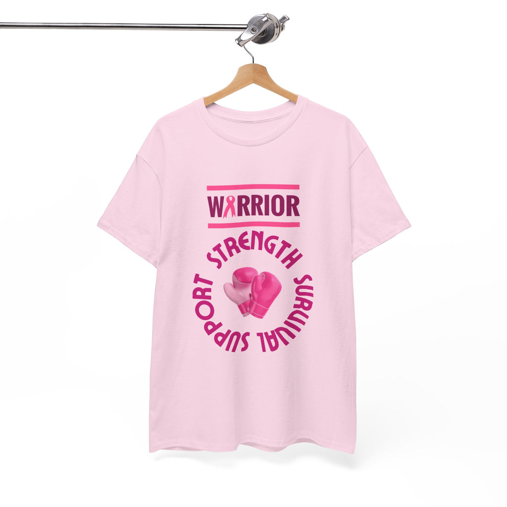 Breast Cancer Warrior T-Shirt — Strength, Support, Survival Pink Gloves Design