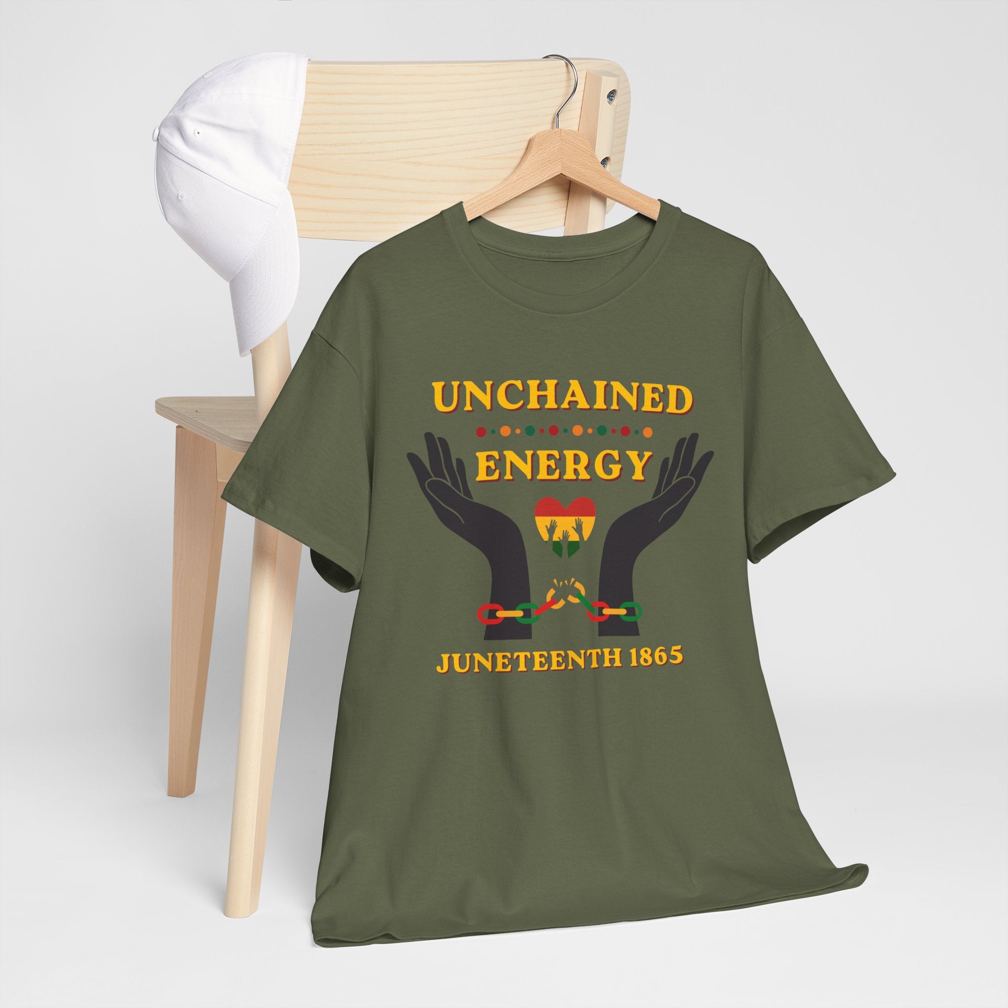 Juneteenth "Unchained Energy" Tee — Juneteenth 1865 Celebration T-Shirt