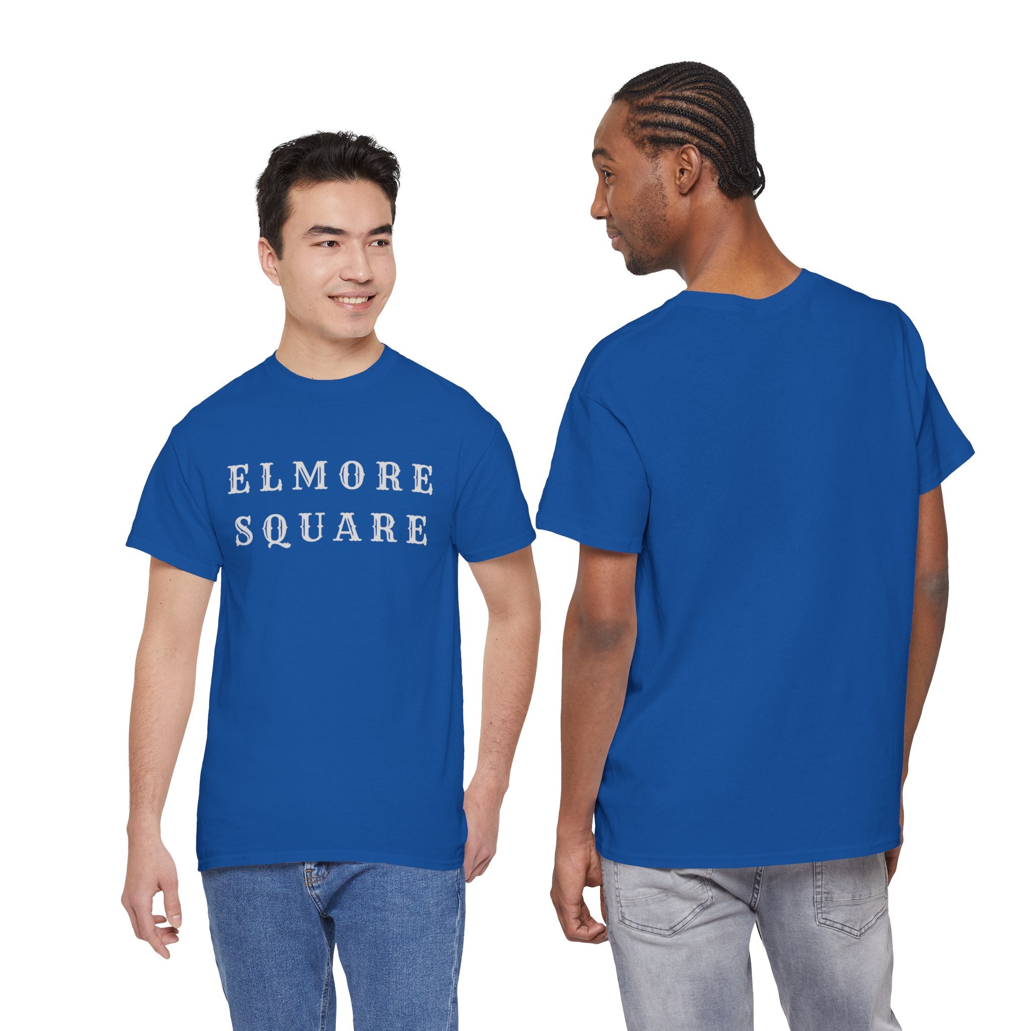 Elmore Square Vintage Lettering T‑Shirt — Retro City Name Tee