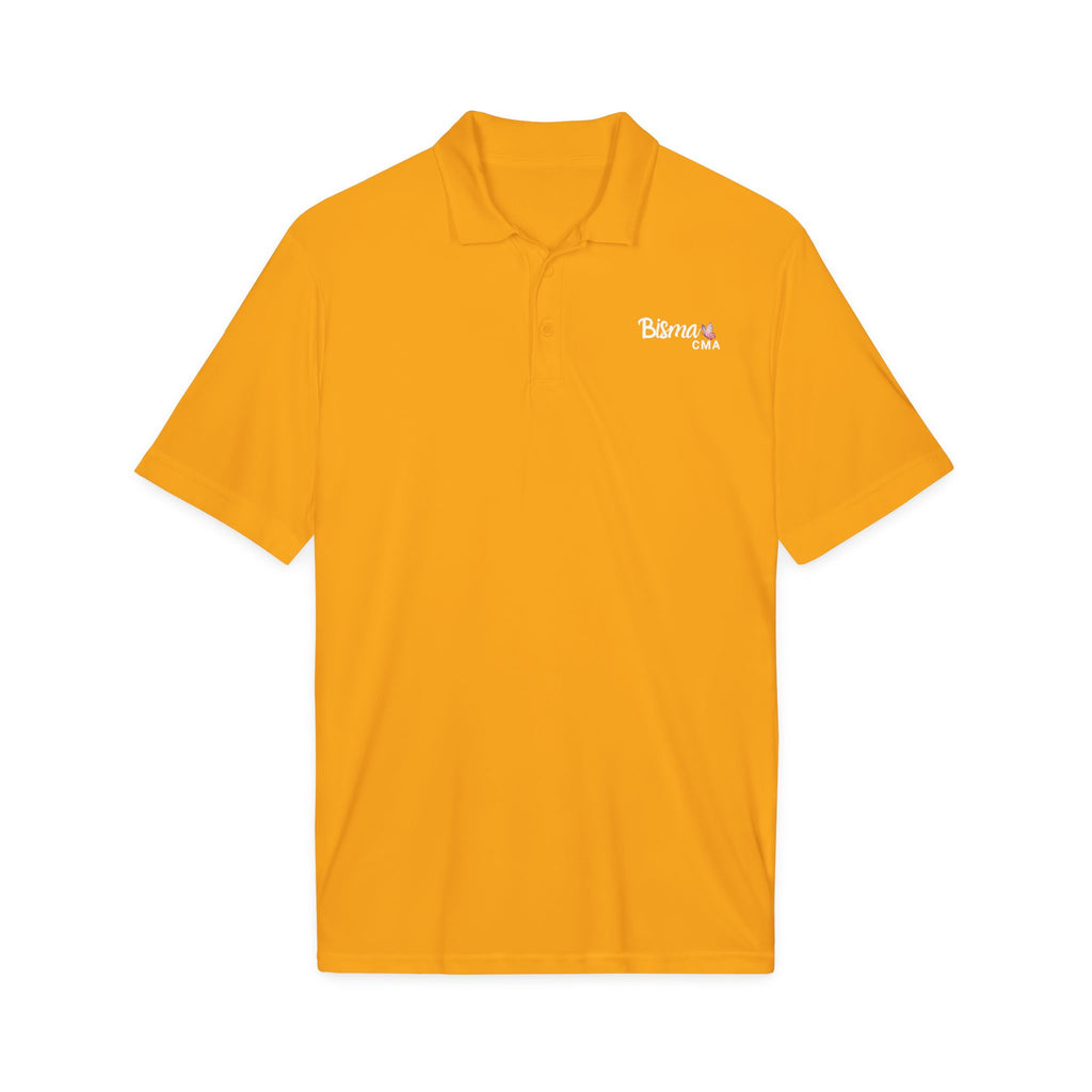 Bisma Embroidered CMA Polo Shirt — 'Butterfly' Logo Performance Golf Polo