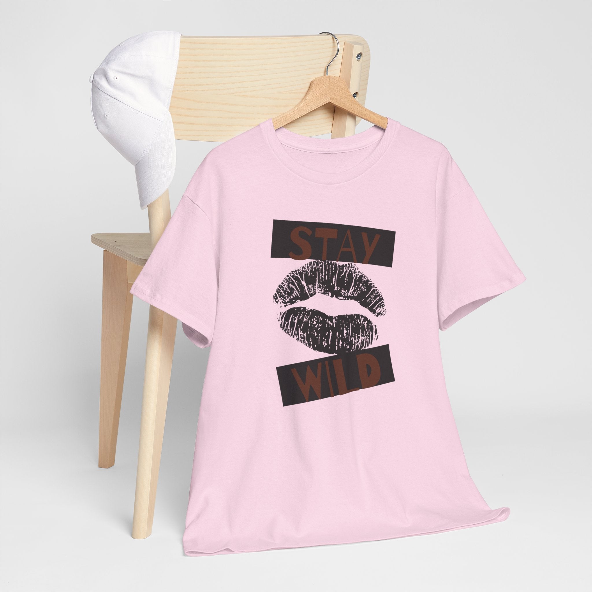 Stay Wild Lip Print T‑Shirt