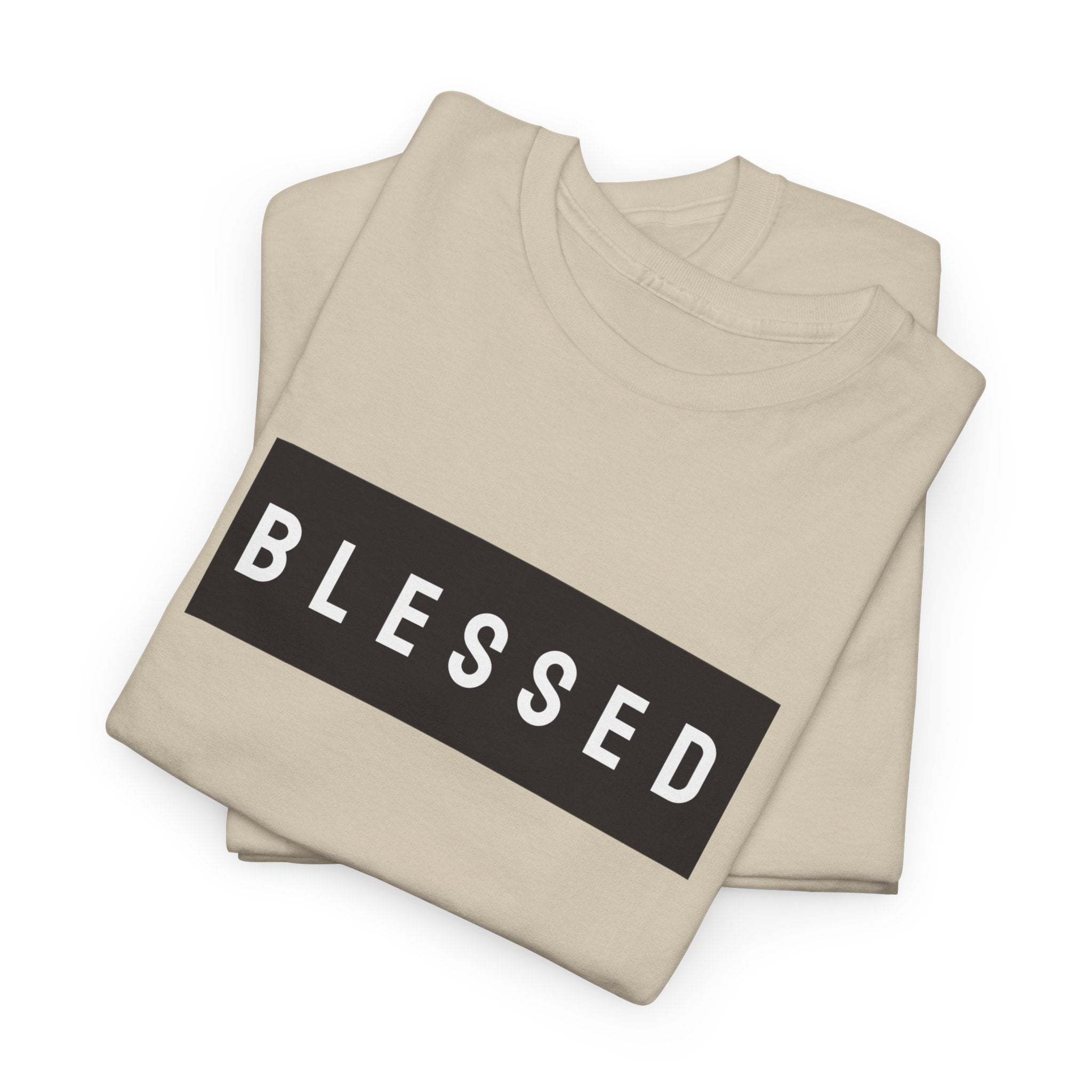 Blessed Box Logo T‑Shirt — Minimal Faith Graphic Tee