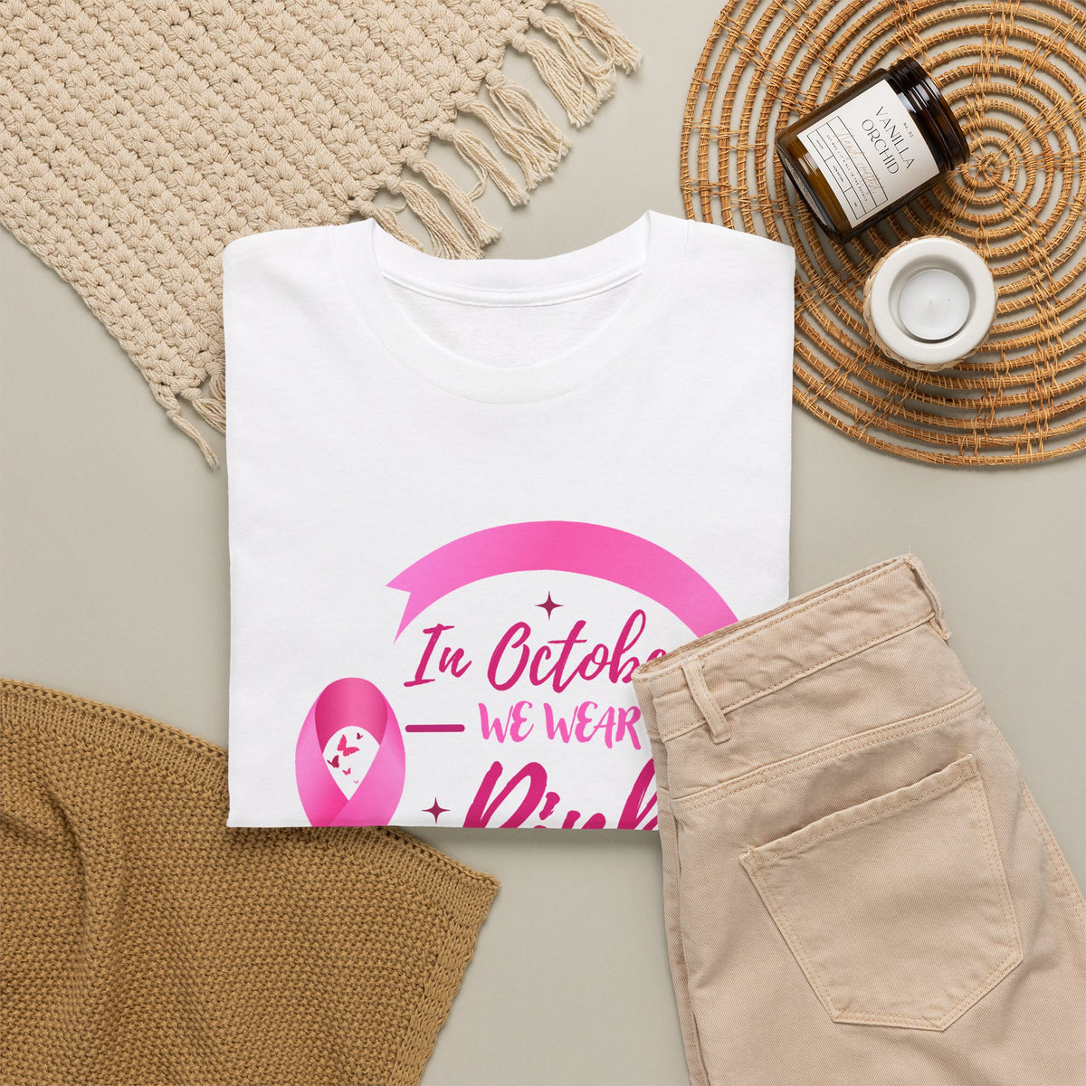 Breast Cancer Awareness Tee — "In October We Wear Pink"