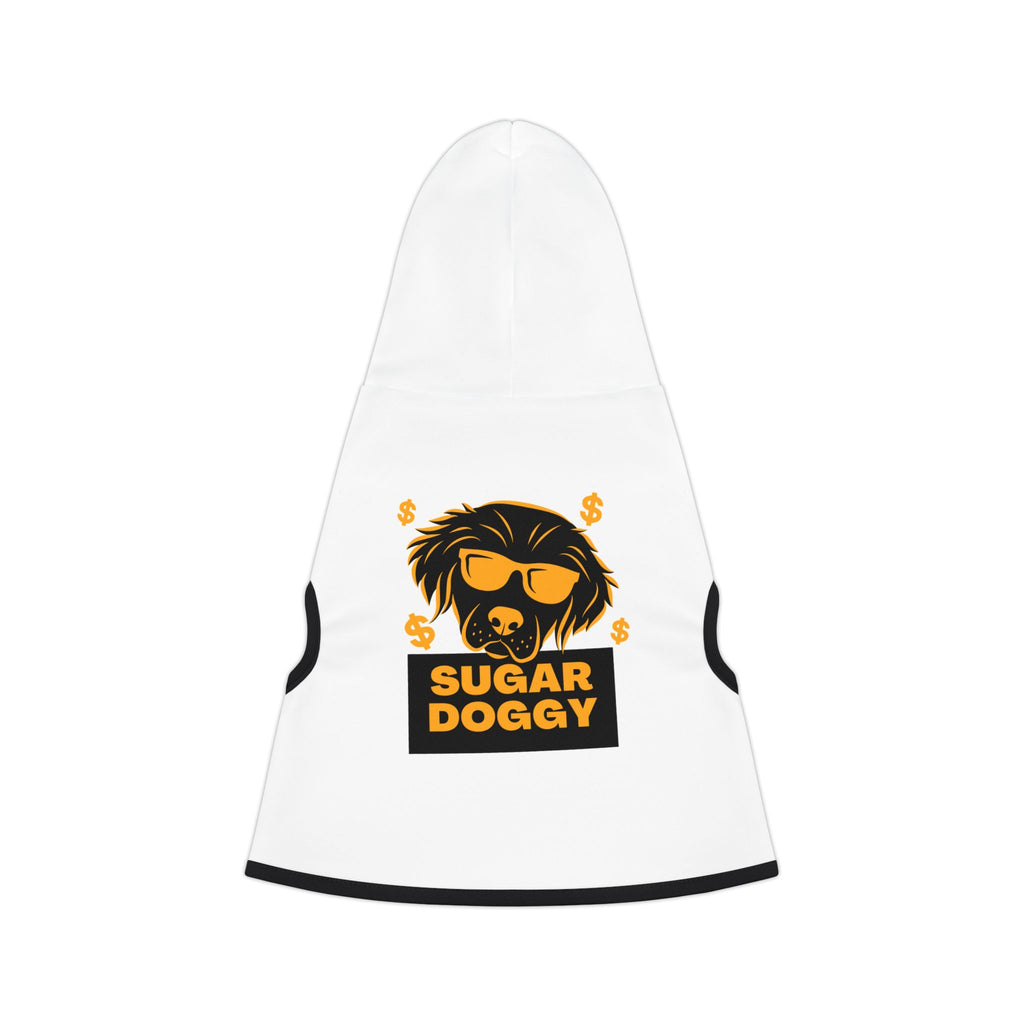 Pet Hoodie — 'Sugar Doggy' Graphic Dog Hoodie (Cool Sunglasses & Money Design)