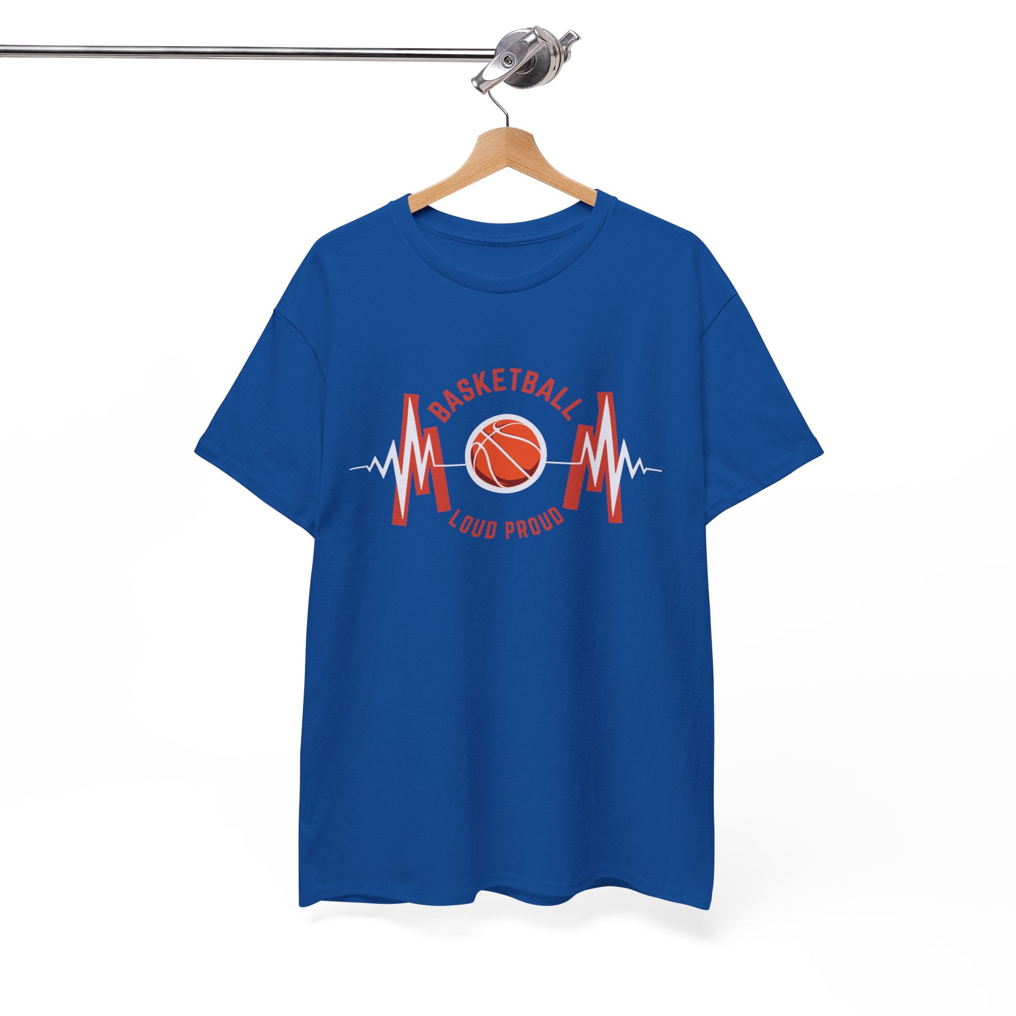 Basketball Mom Loud Proud Tee — Heartbeat Hoop Graphic T‑Shirt